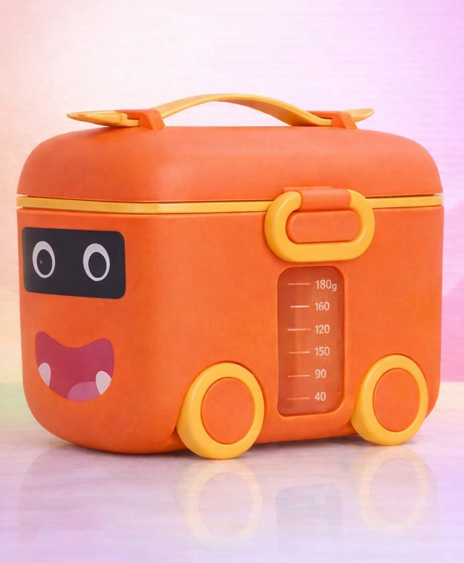 Sparkle Joy Baby Milk Powder Dispenser, Kids Milk Powder Storage Container 180g Orange-picture-27