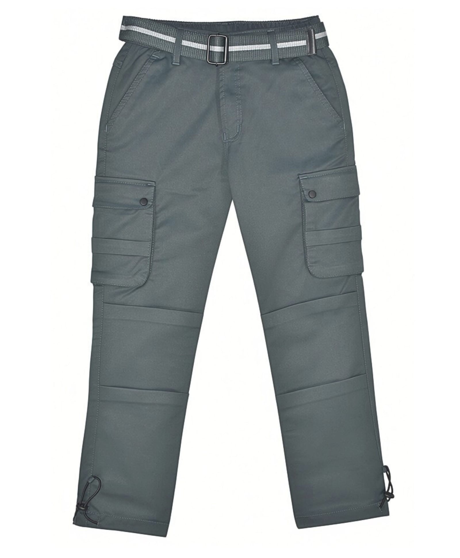 CAVIO Cotton Blend Woven Solid Cargo Pants - Dark Grey-picture-25