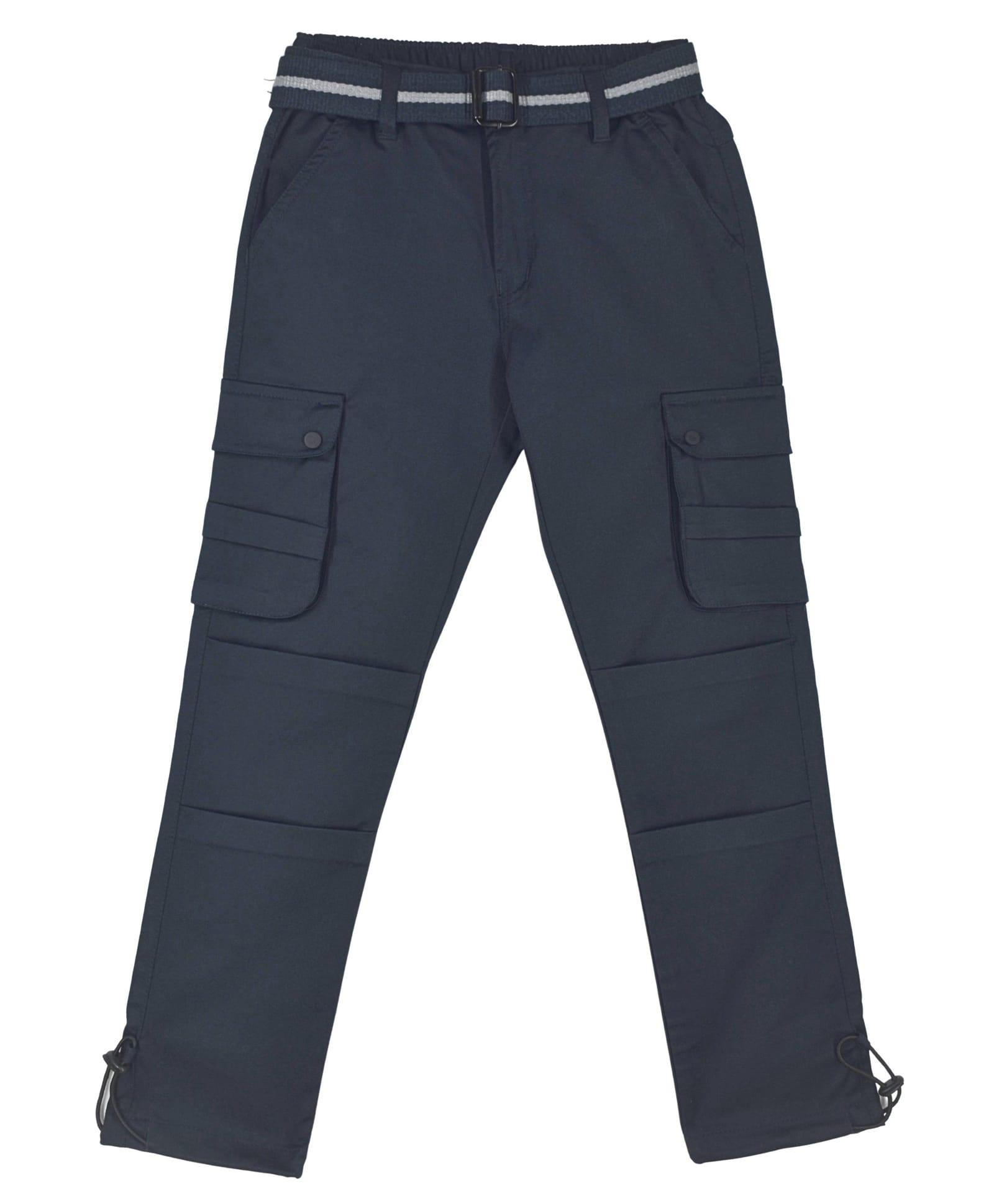 CAVIO Cotton Blend Woven Solid Cargo Pants - Navy Blue-picture-22