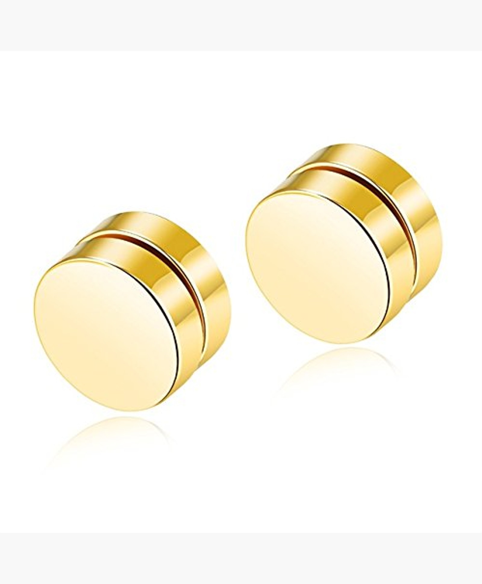 Kairangi Earrings for Men and Boys Golden Non Piercing Stud Earrings for Men | Stainless Steel Studs Magnetic Earrings for Boys | Birthday Gift for Men and Boys Anniversary Gift for Husband-image-13