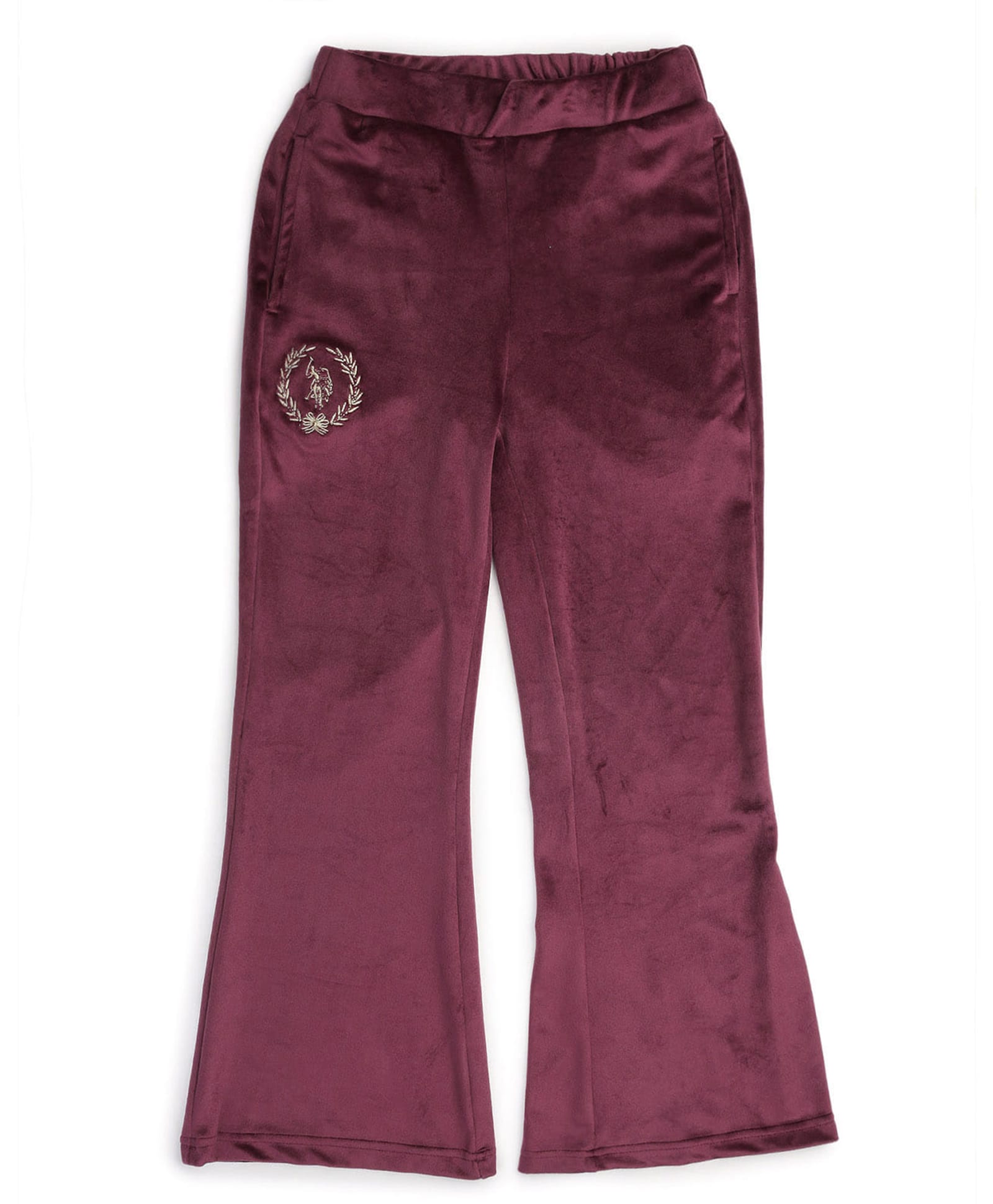 U.S. Polo Assn. Kids Knit Brand Logo Embroidered Pants - Wine-picture-40