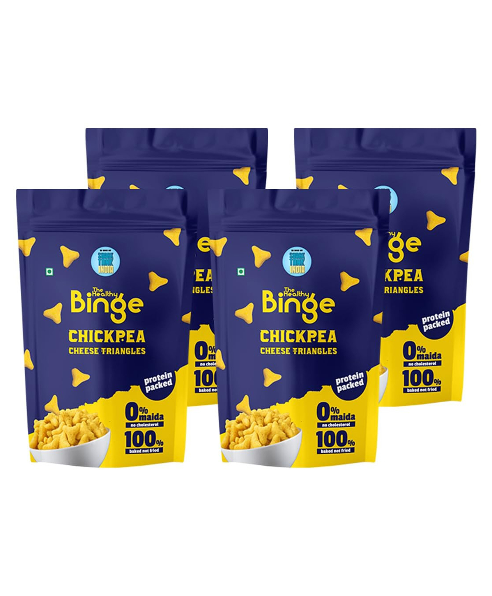 The Healthy Binge Chickpea Cheese Triangle 60g (Pack of 4)-image-22