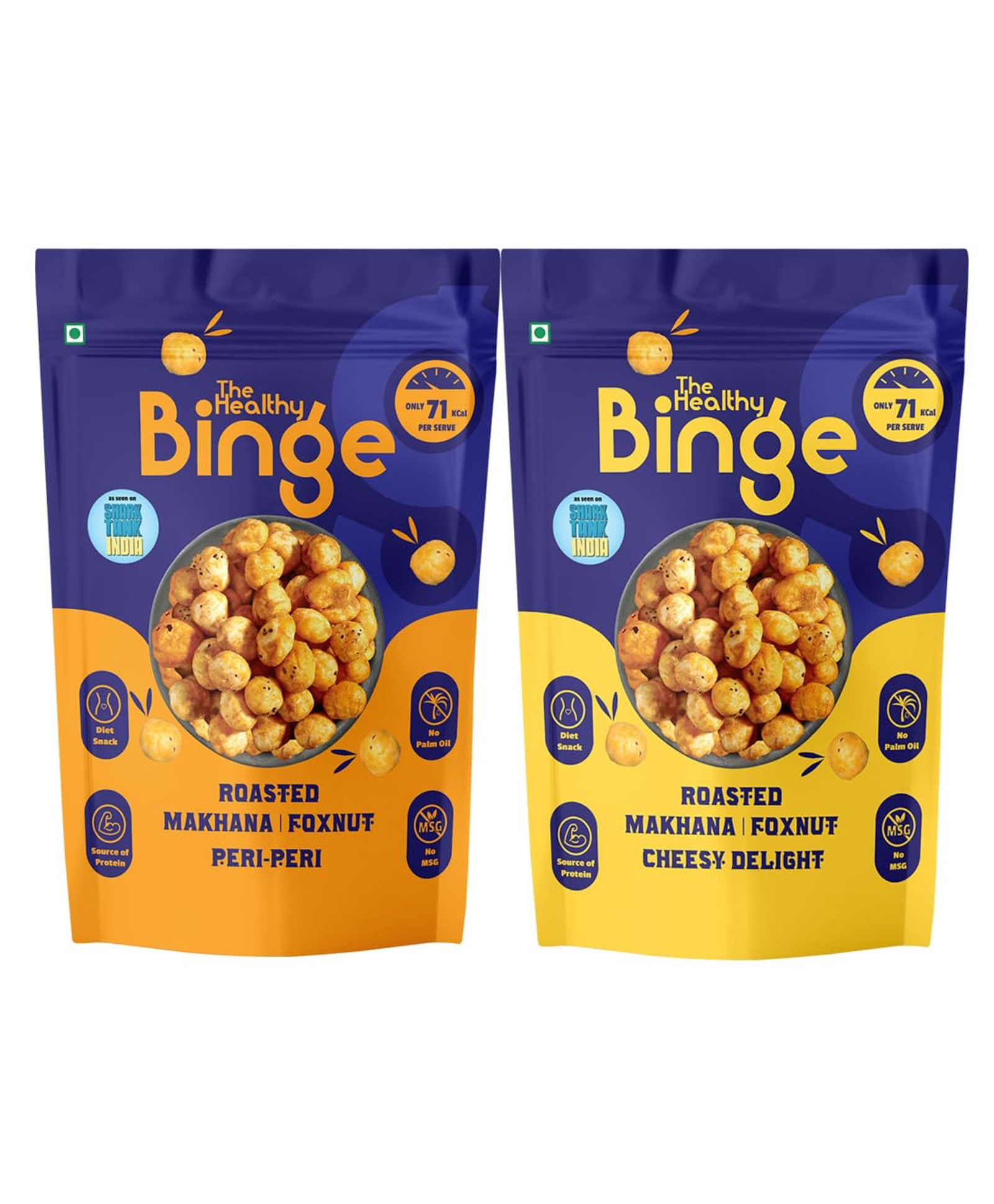 The Healthy Binge Makhana Cheese & Peri Peri 75g (Pack of 2)-image-31