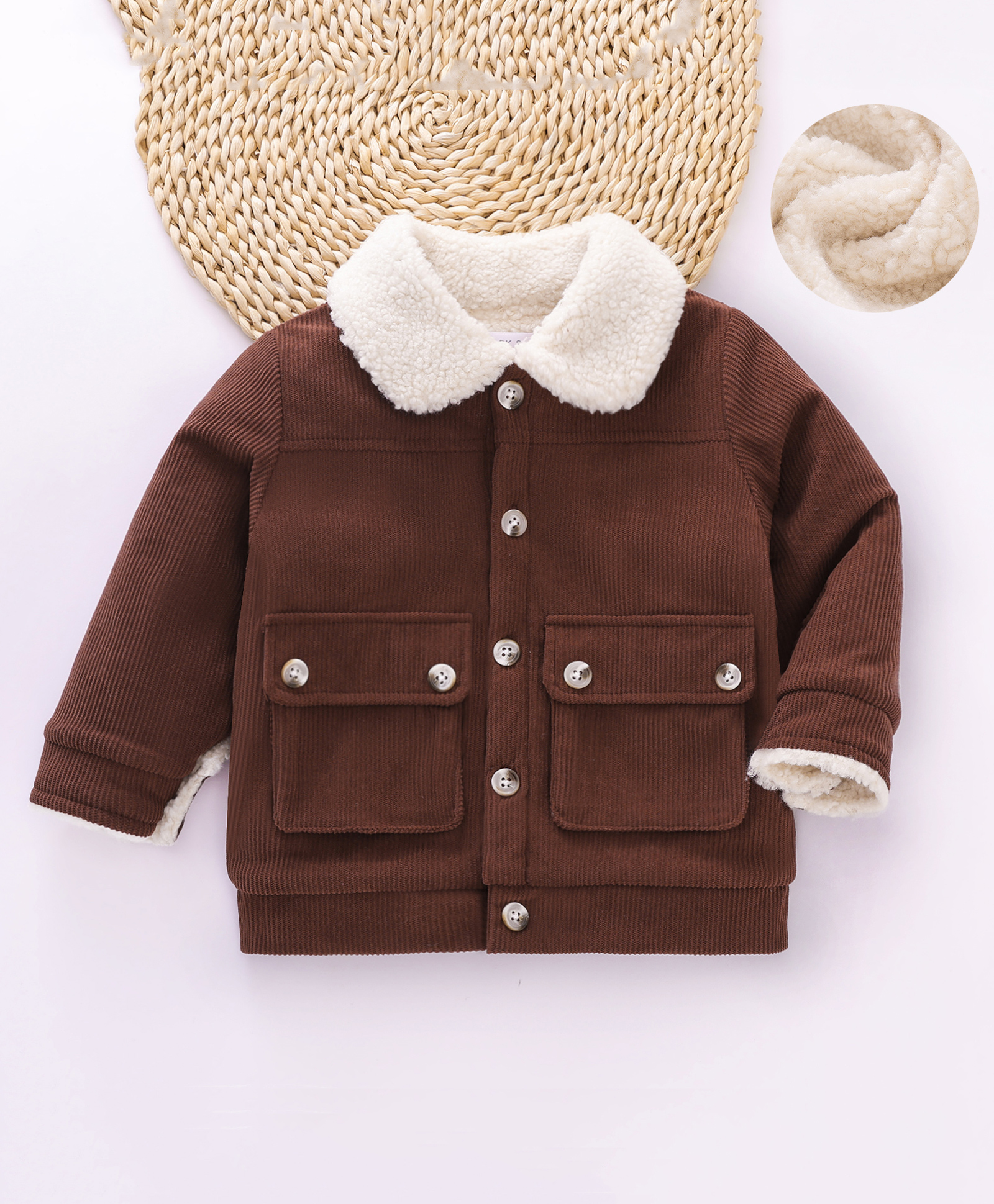 Mark & Mia Full Sleeves Solid Colour Winter Jacket - Brown-picture-29