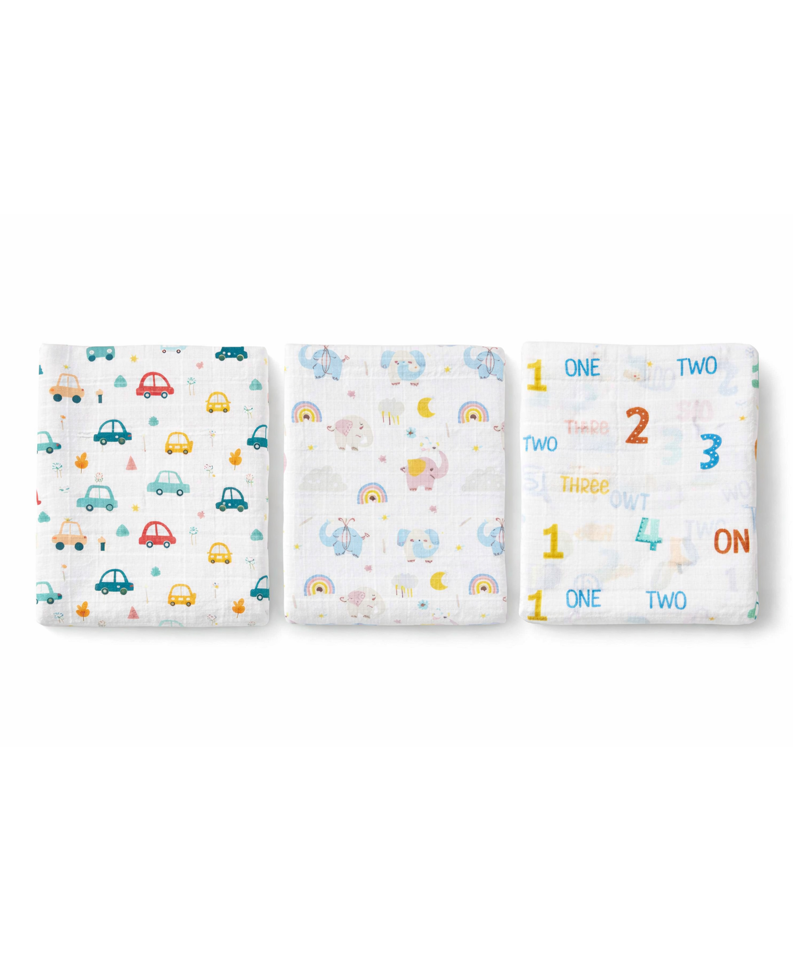 TUMMY Premium Muslin Cotton Baby Washcloths Soft & Gentle (Pack of 3)-picture-1