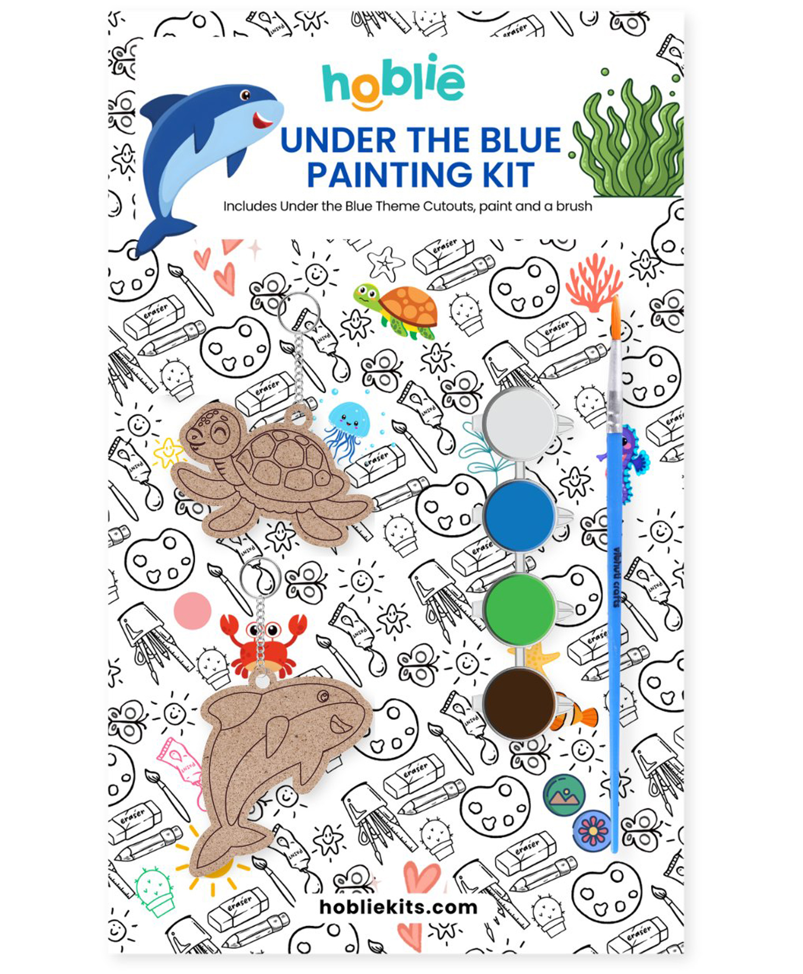 Hoblie Under the Blue Ocean Themed Keychain Painting Kit-image-24