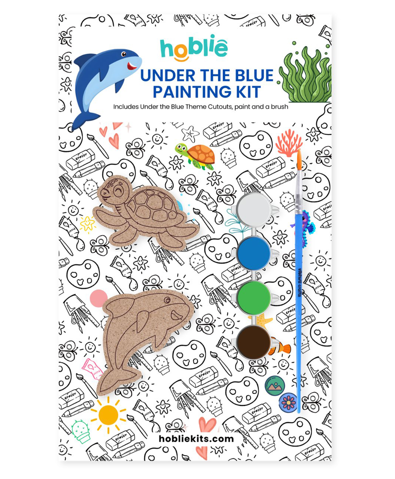 Hoblie Under the Blue Ocean Themed Fridge Magnet Painting Kit-image-45