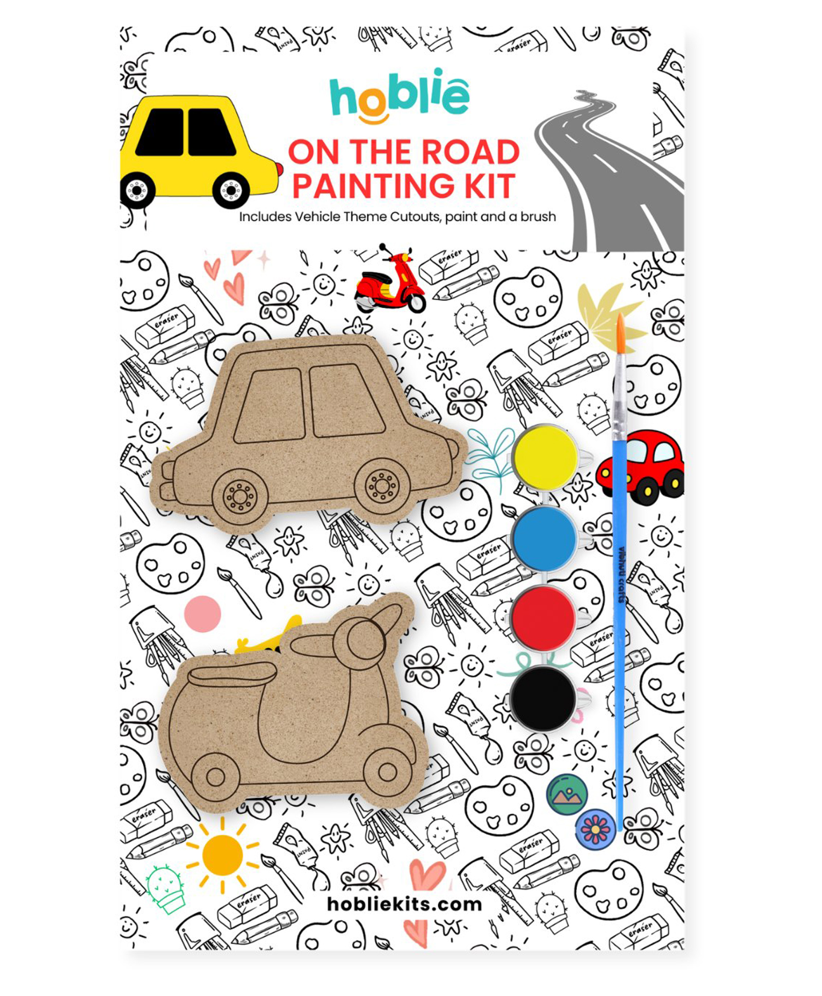 Hoblie On the Road Vehicle Themed Fridge Magnet Painting Kit-picture-23