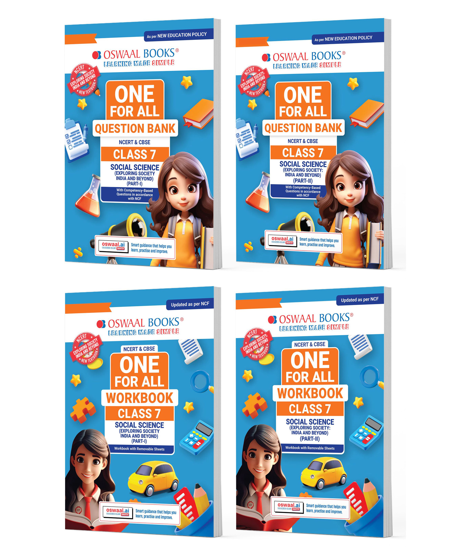 OSWAAL BOOKS One For All Question Bank + One For All Workbook (NCERT & CBSE) Social Science Part-1 & Part-2 Class 7 (Set of 4 Books) | Updated As Per NCF For Latest Exam-image-12