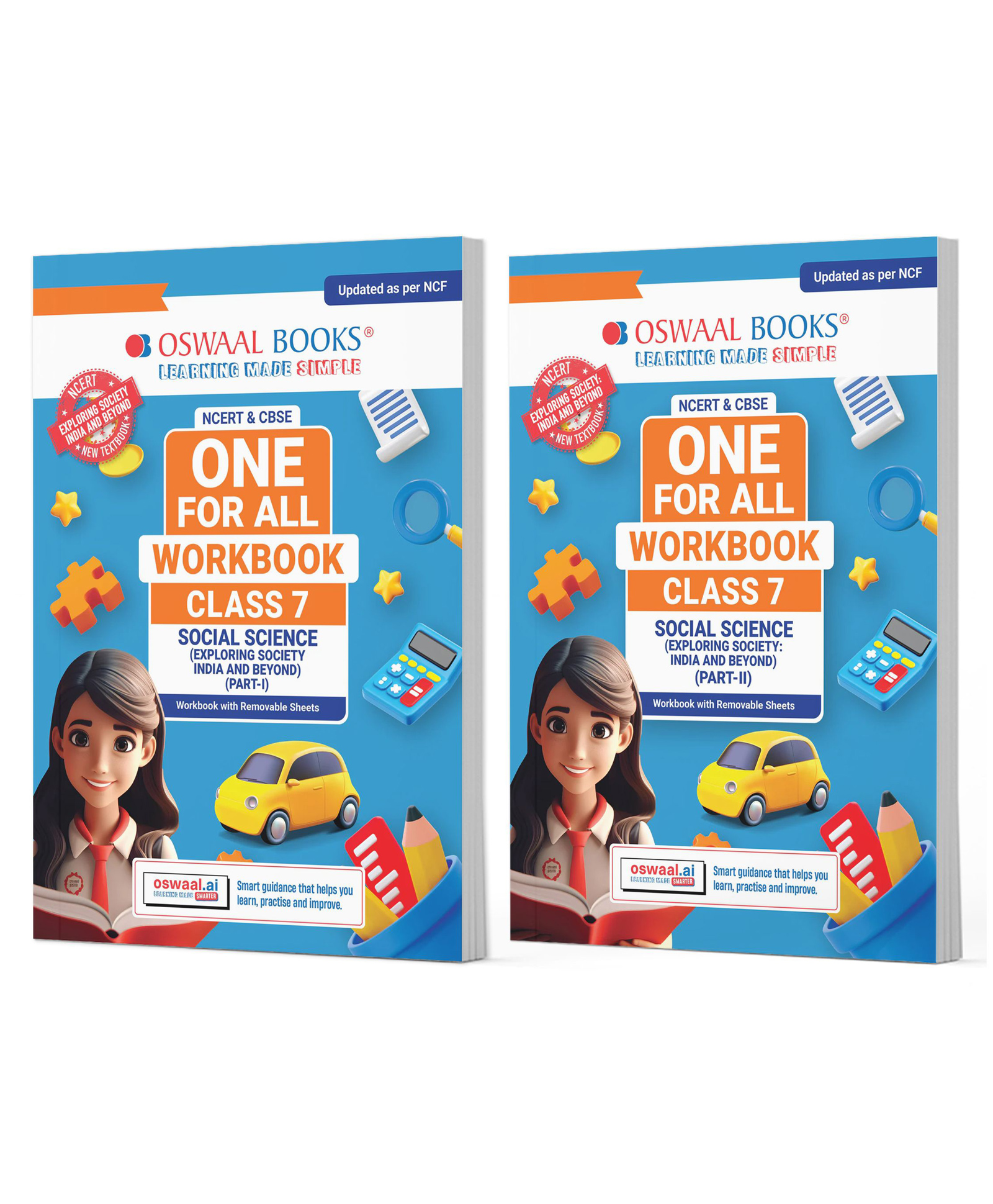 OSWAAL BOOKS NCERT & CBSE One For All Workbook For Class 7 | Social Science Part-1 & Part-2 | Updated As Per NCF | MCQ's | VSA | SA | LA | Set Of 2 Books | For Latest Exam-image-5