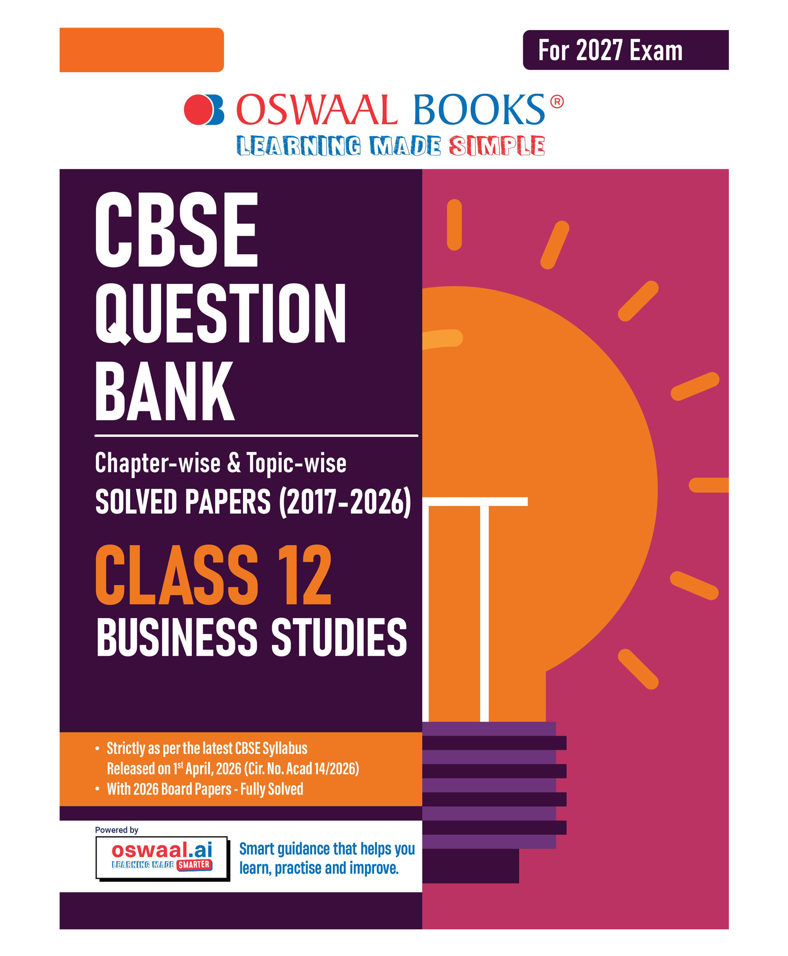 OSWAAL BOOKS CBSE Class 12 Business Studies Question Bank | Chapter & Topic-wise Solved Papers (20172026) | Based on Latest Syllabus (April 2026) | Includes 2026 Papers | | For 2027 Exam-image-24