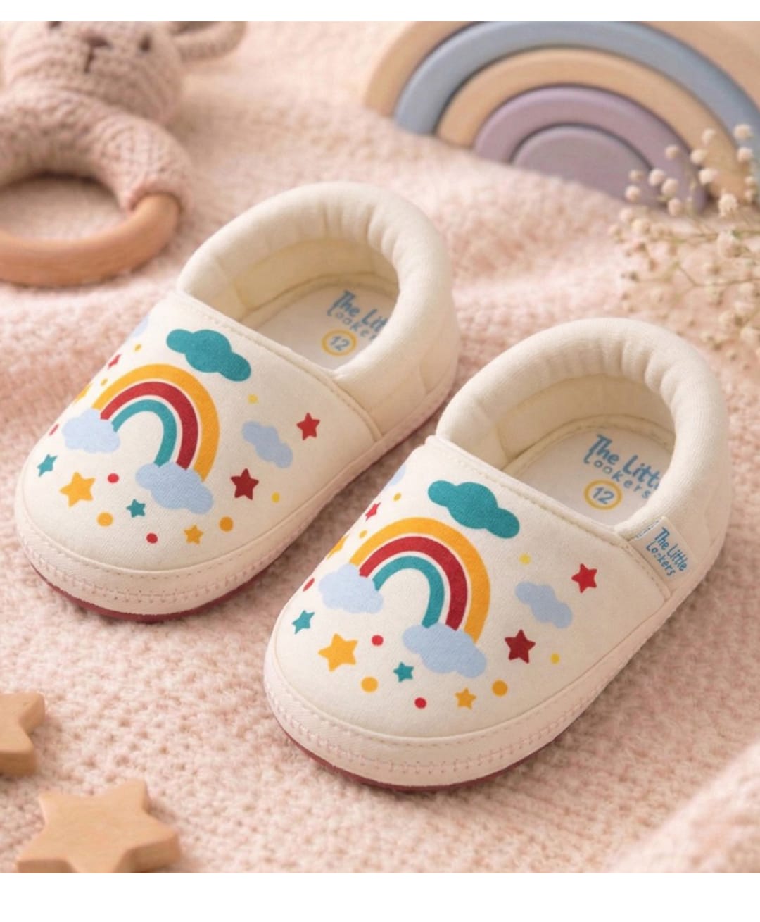 The little lookers Cotton Animals Printed Booties - Off White-picture-28