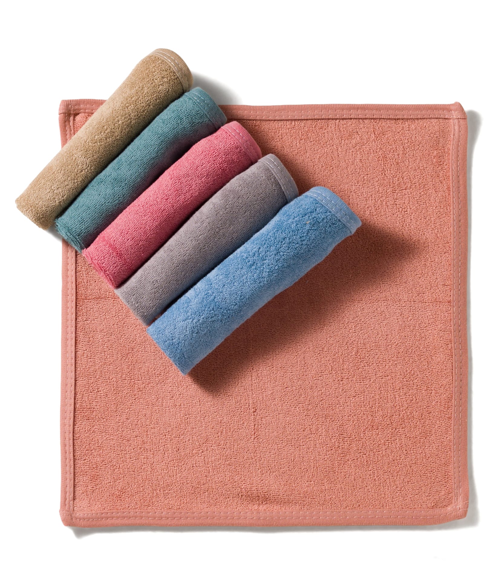Simply Interlock Knit Solid Towels Pack of 6 L 25 x B 25 cm - Multicolor-image-34
