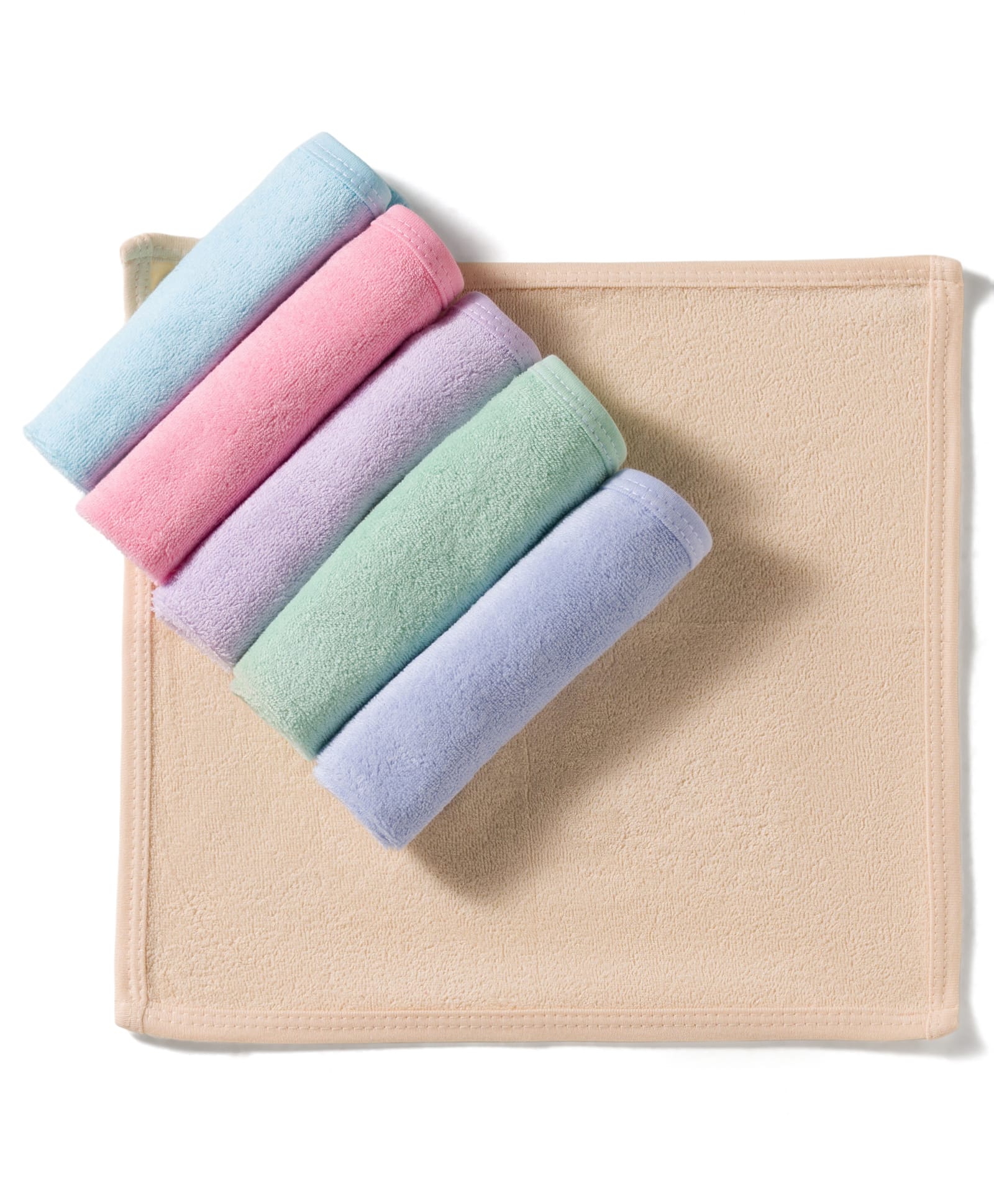 Simply Interlock Knit Solid Towels Pack of 6 L 25 x B 25 cm - Multicolor-image-35