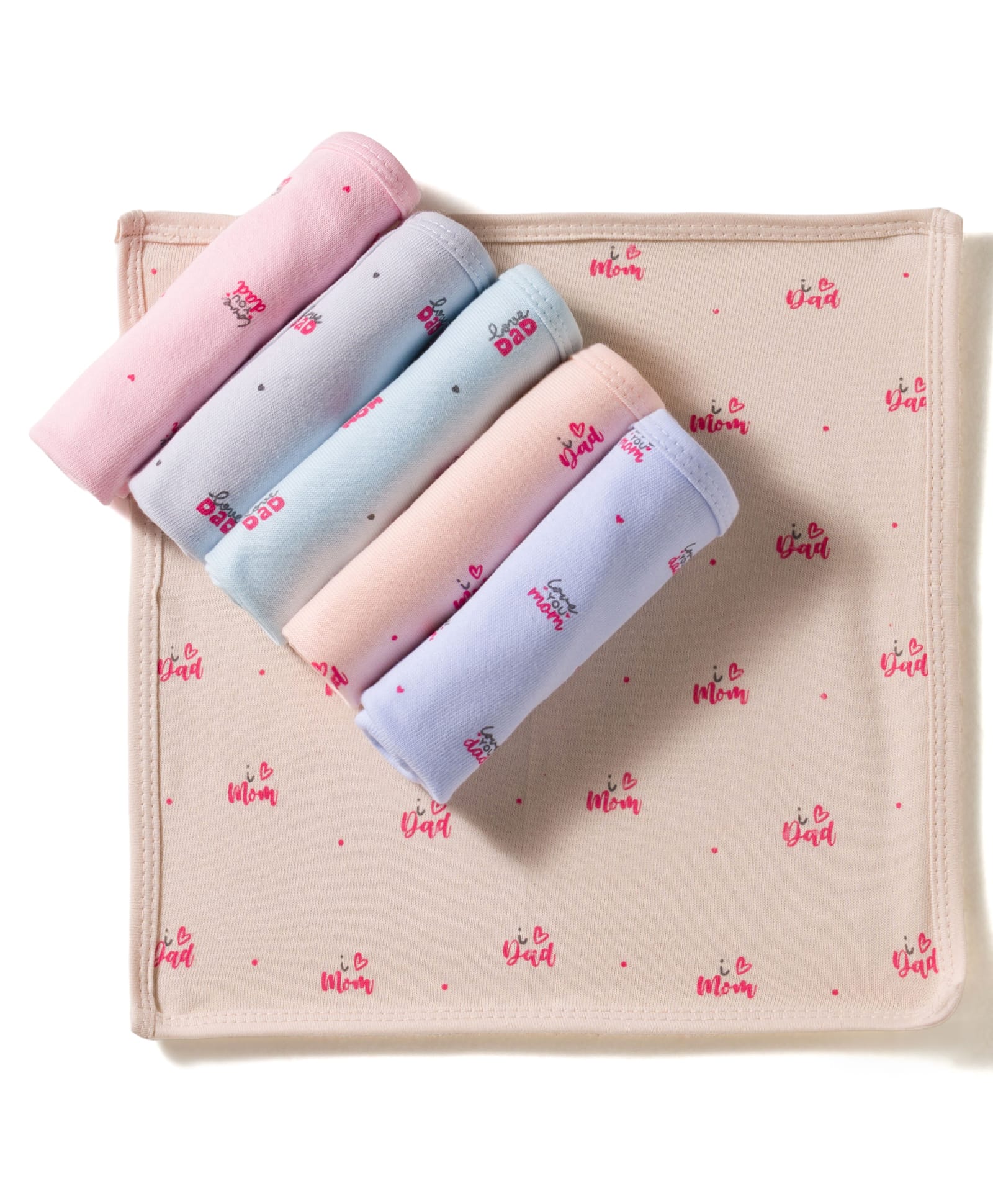 Simply Interlock Knit Printed Towels Pack of 6 L 25 x B 25 cm - Multicolor-picture-16