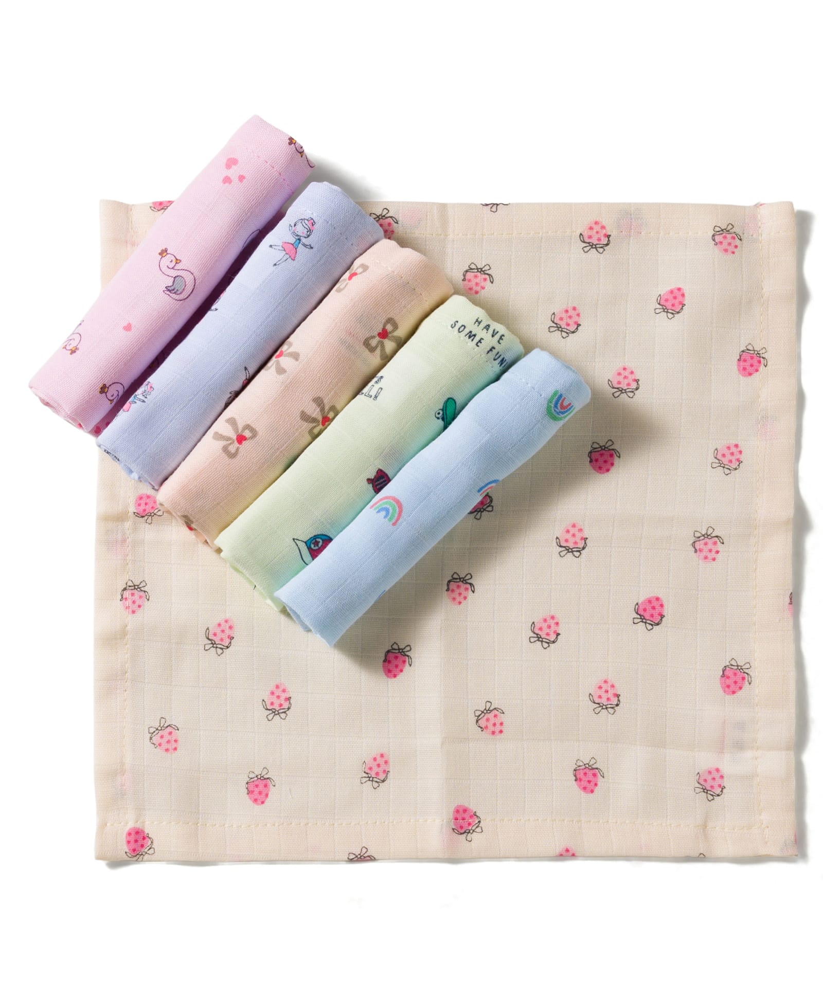 Simply Interlock Knit Printed Towels Pack of 6 L 25 x B 25 cm - Multicolor-picture-15