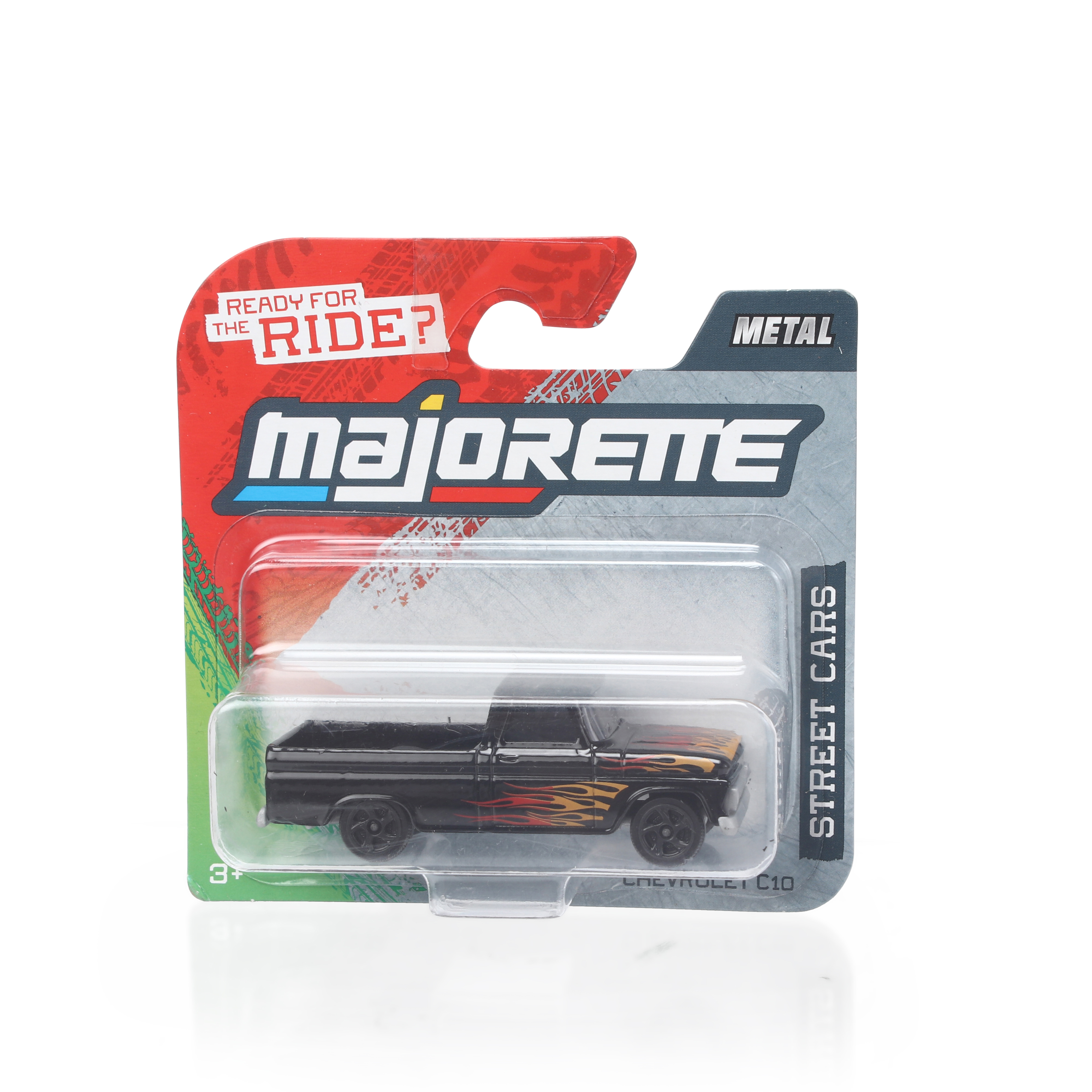 Majorette Chevrolet C10 Metal Street Cars - Black-picture-1