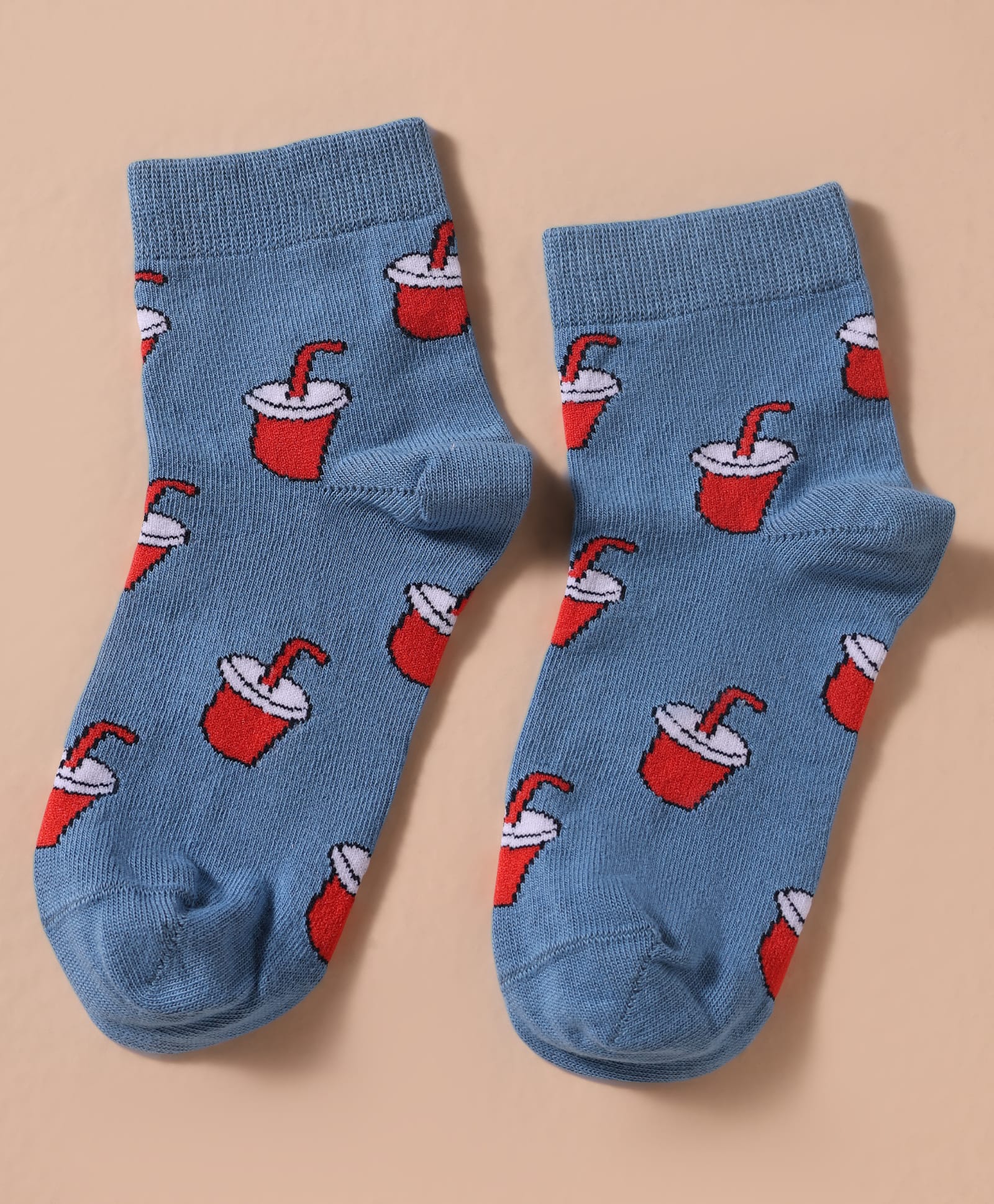 Mustang Knit Ankle Length Socks With Design - Blue-picture-20