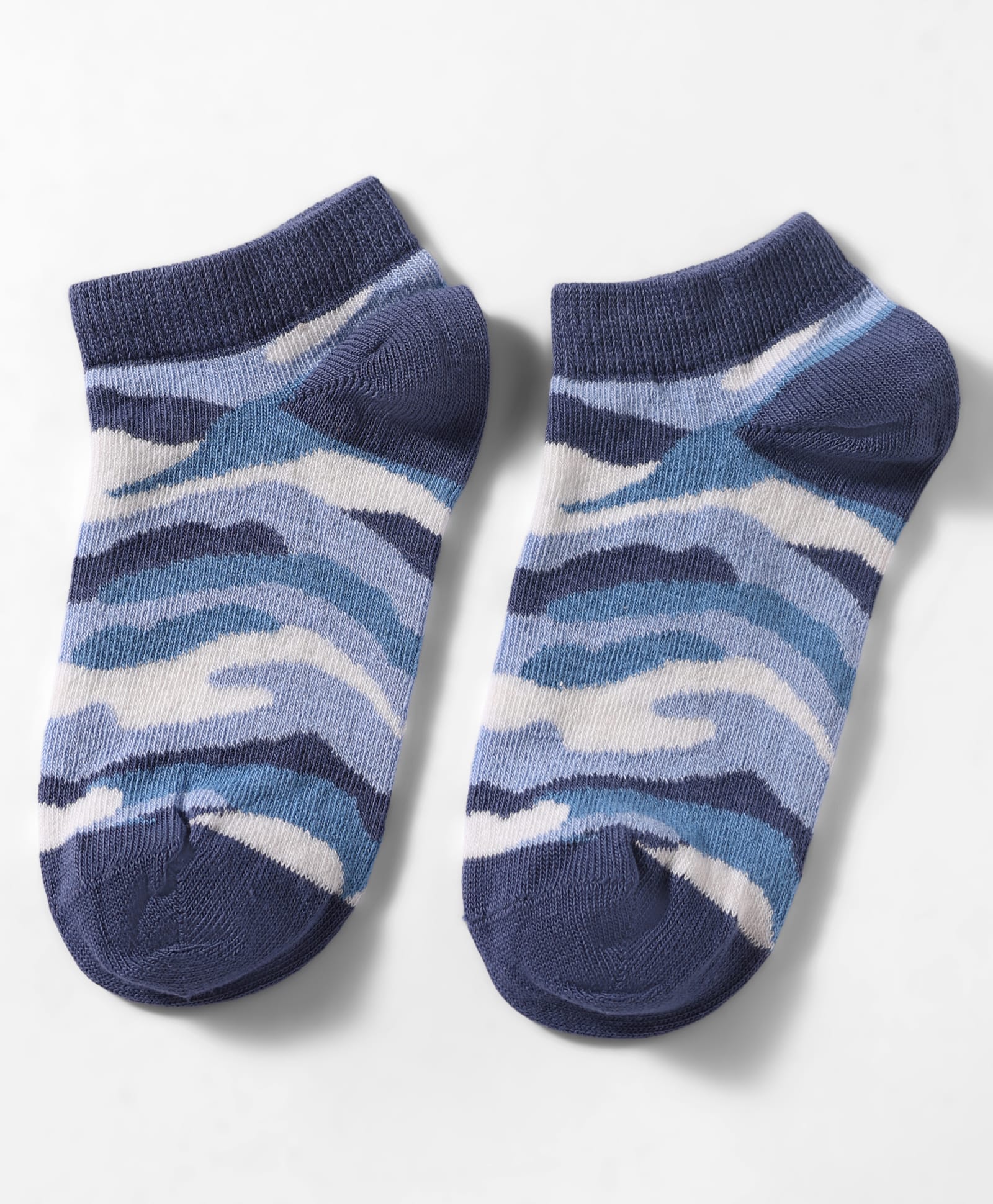 Mustang Knit Ankle Length Socks With Camouflage Design - Navy Blue-image-36