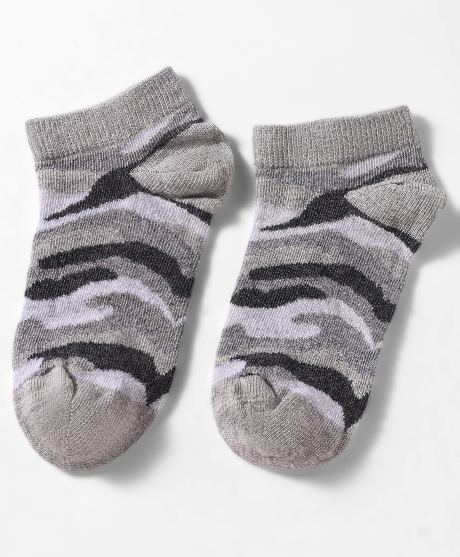 Mustang Knit Ankle Length Socks With Camouflage Design - Grey-image-43