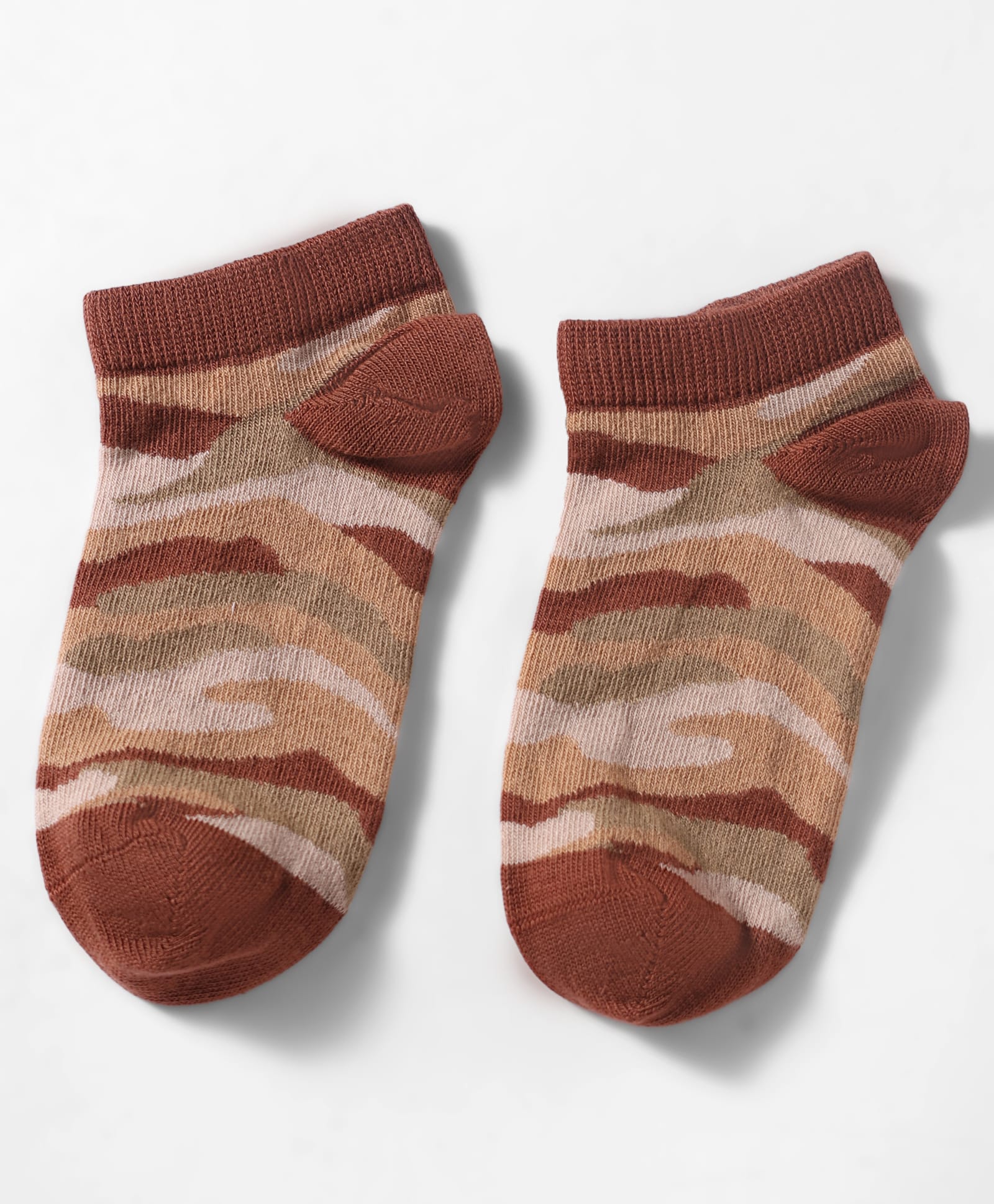 Mustang Knit Ankle Length Socks With Camouflage Design - Orange-picture-13