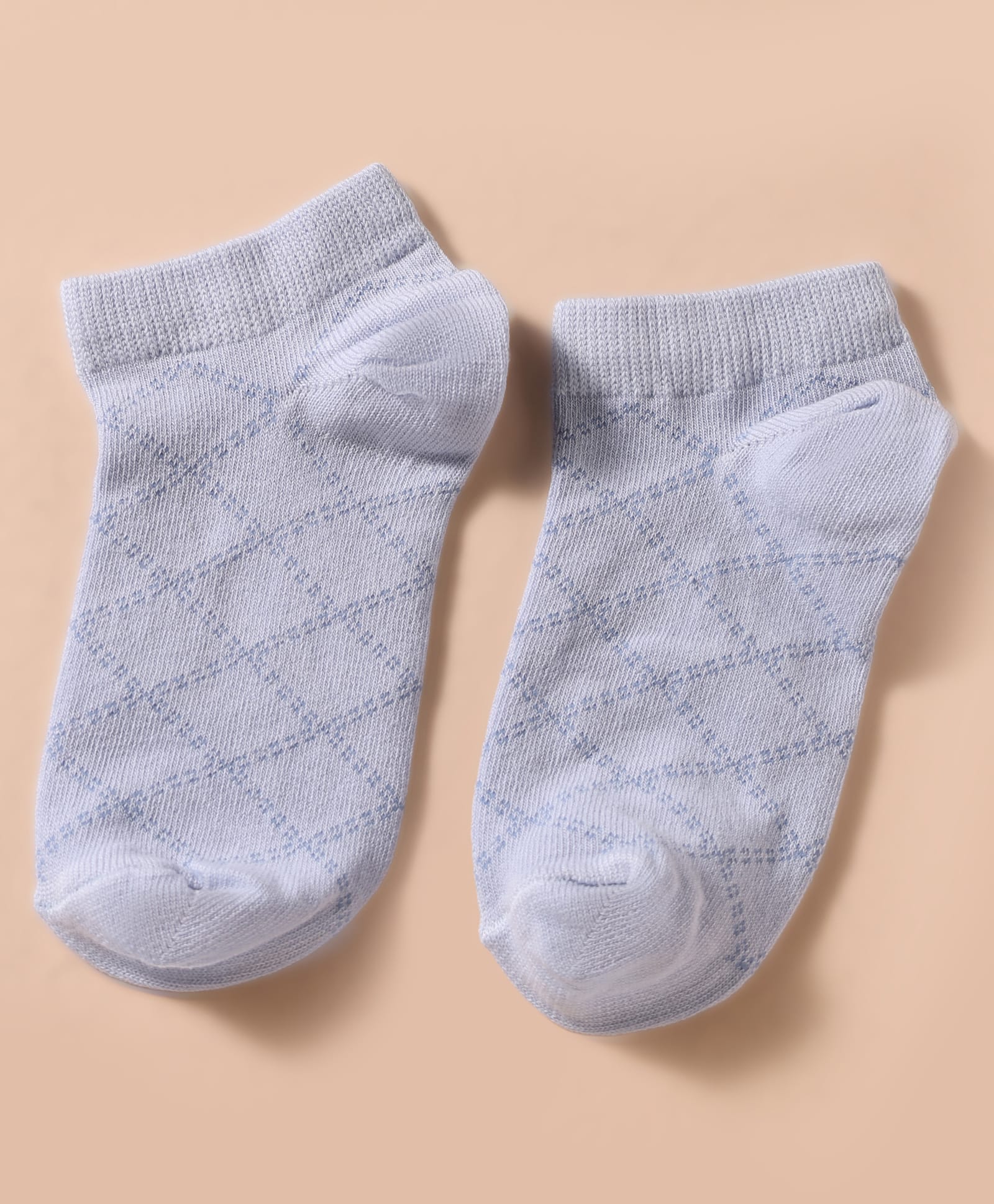 Mustang Knit Ankle Length Socks With Stripes - Light Blue-picture-18