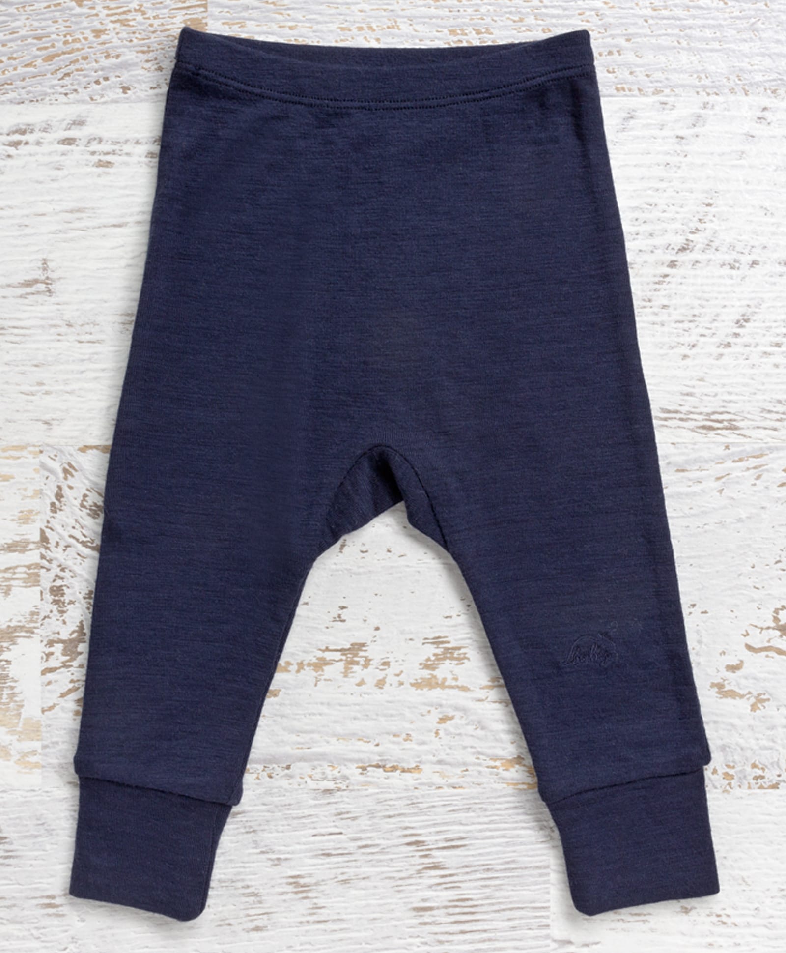 Merino Baby Woollen Knit Baby Text Embroidered Pants - Navy Blue-image-40