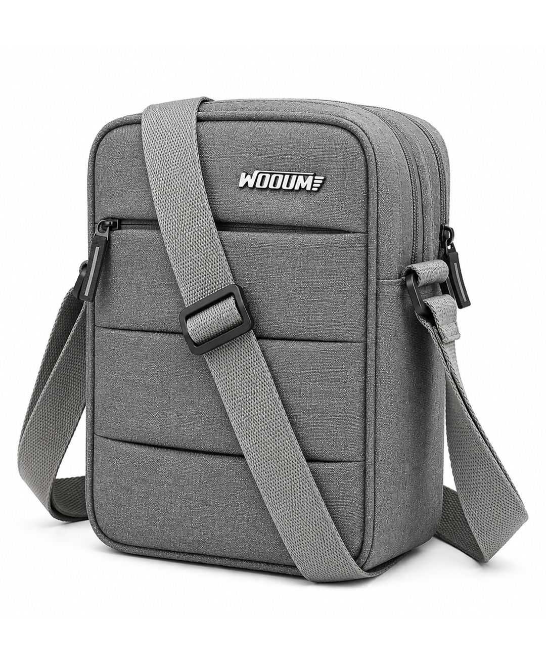 Wooum Crossbody Sling Bag for Men & Women Water-Resistant Side Shoulder Bag with 2 Main Compartments & Zipper Pockets Perfect for Office, Travel & Daily Use (Grey)-image-47