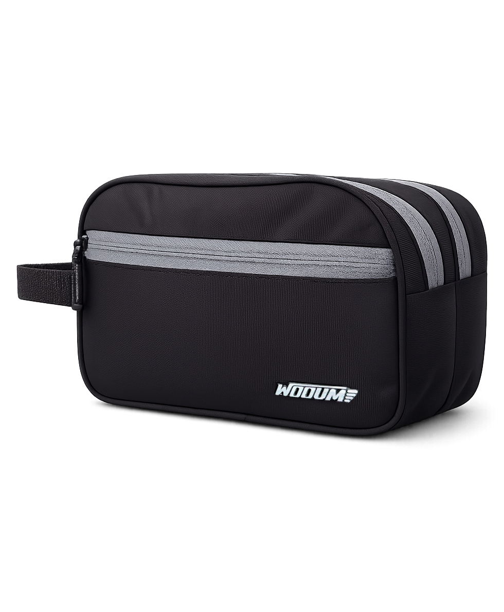 Wooum Polyester Toiletry Bag for Men & Women, Travel Pouch for Toiletries Shaving Kit & Cosmetics, Water Resistance Pouch for Travel Accessories, Organizer Travel Pouch for Make Up, Black-picture-24
