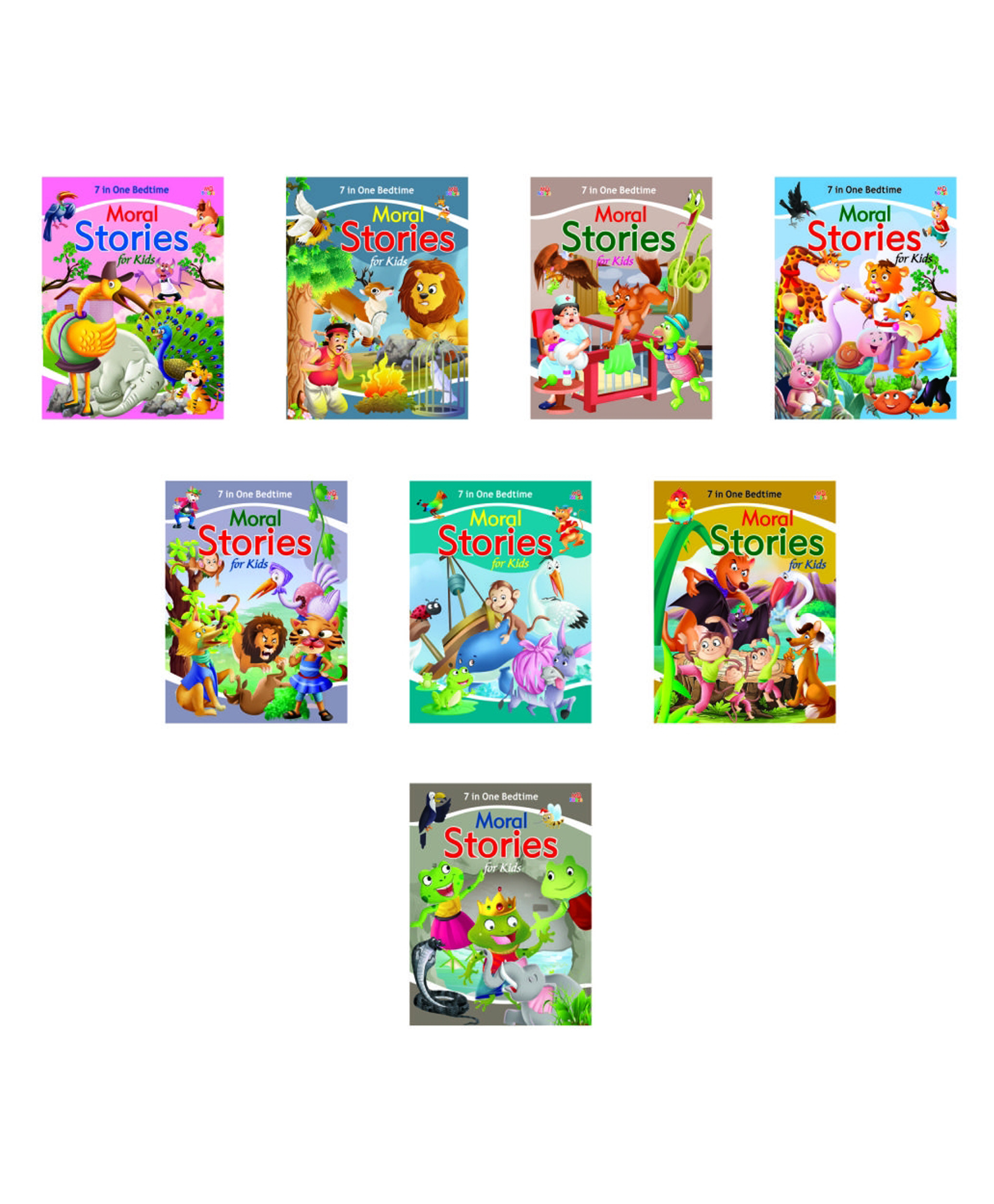 7 in One Bedtime Moral Stories Set of 8 Books -English-image-2
