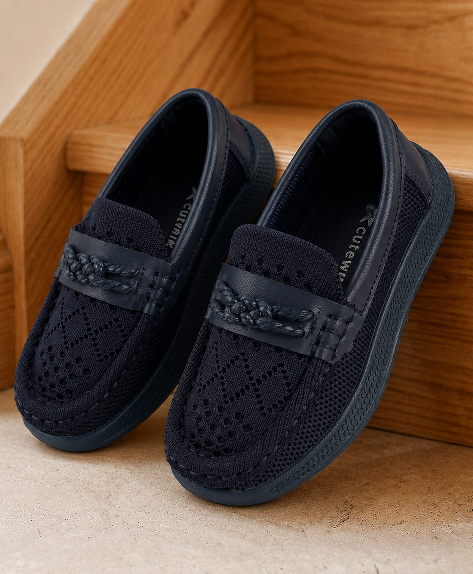 Cute Walk by Babyhug Slip on Formal & Party Shoes With Applique - Navy Blue-picture-15