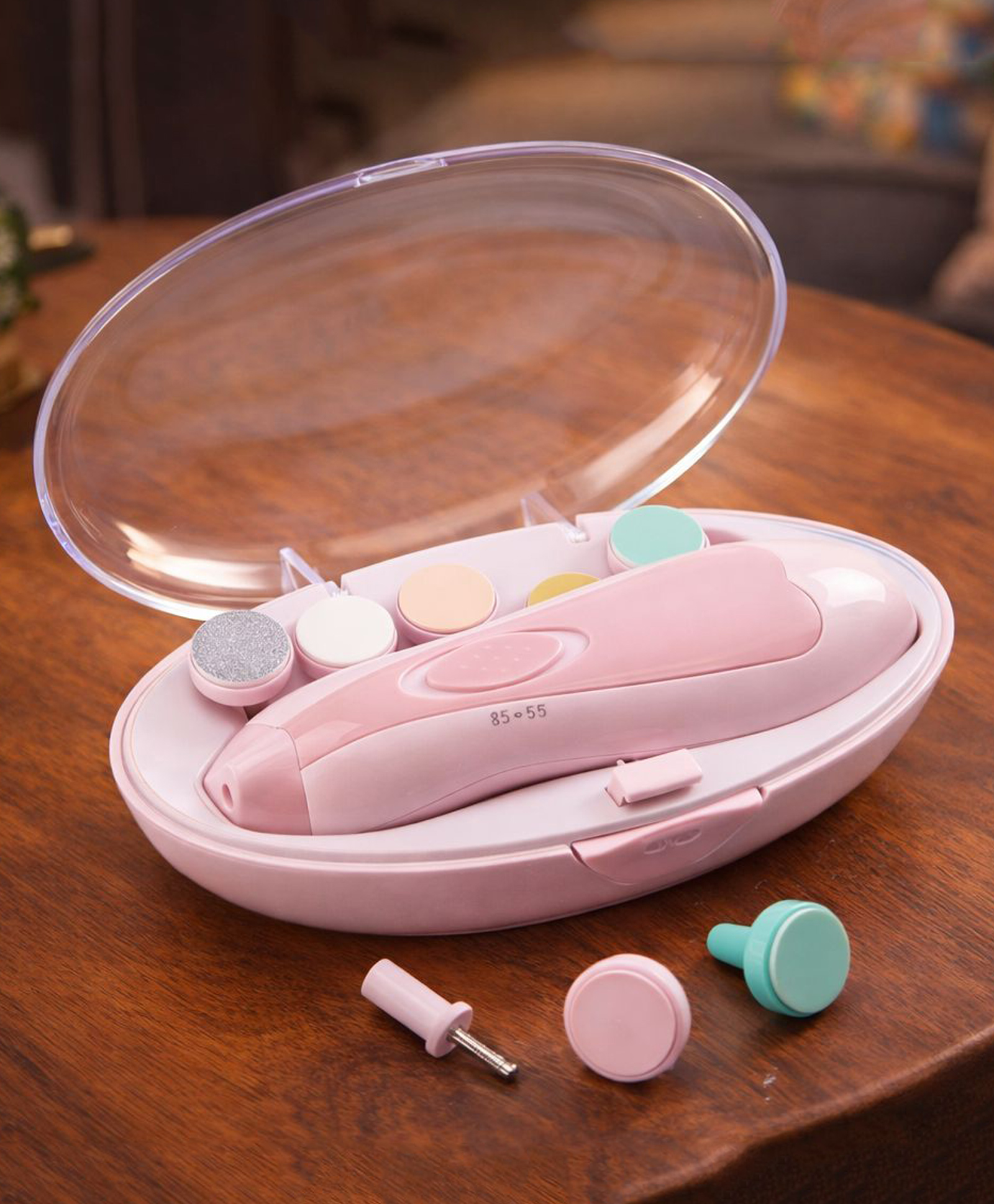 Totilo Baby Electric Nail Cutter with Cell Operation - Painless Nail Trimming for Newborn - Pink-image-11