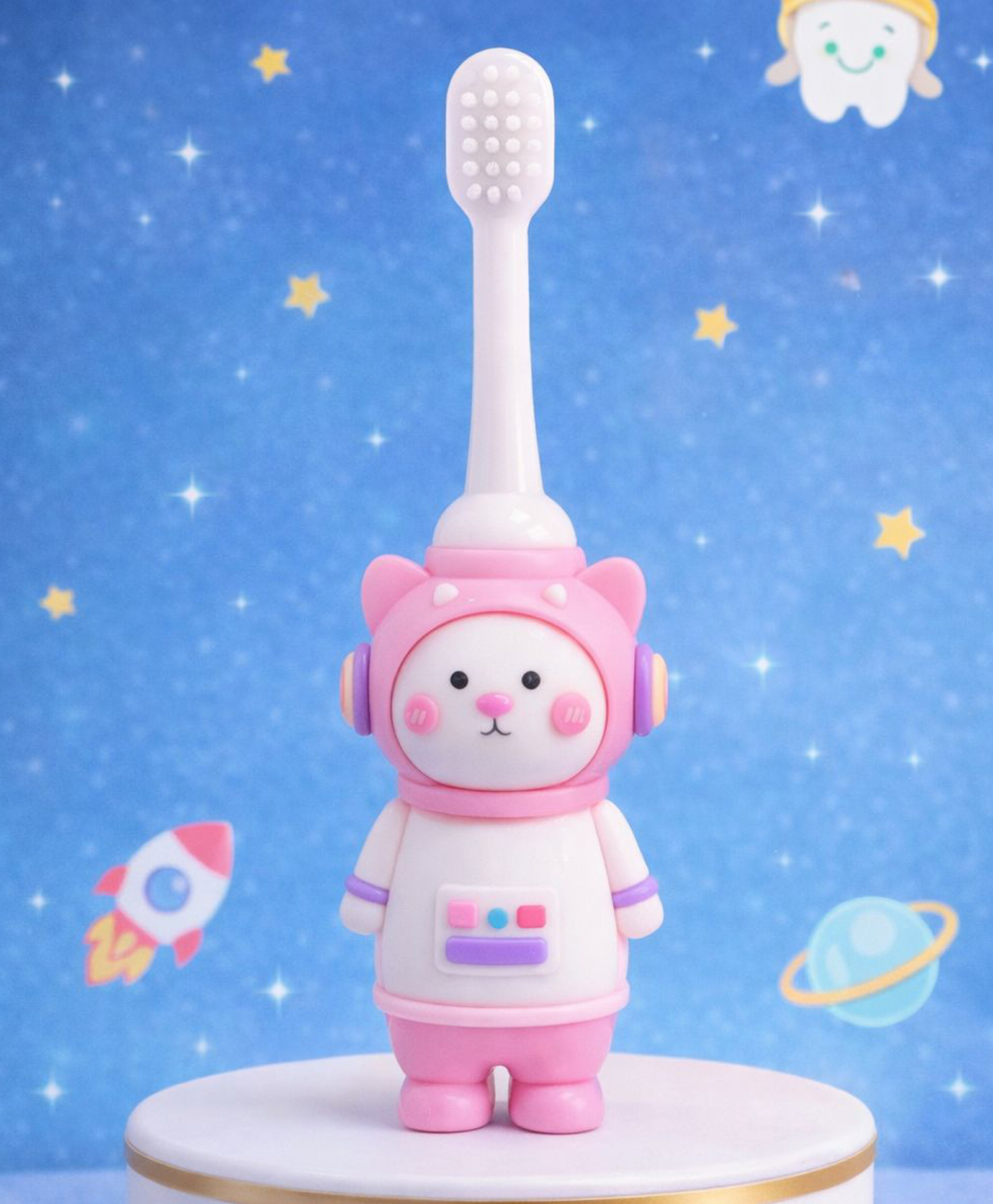 Totilo Baby Soft Bristle Toothbrush with Attractive Design - Gentle Oral Care with Travel Case (6M Plus) - Peach-picture-28