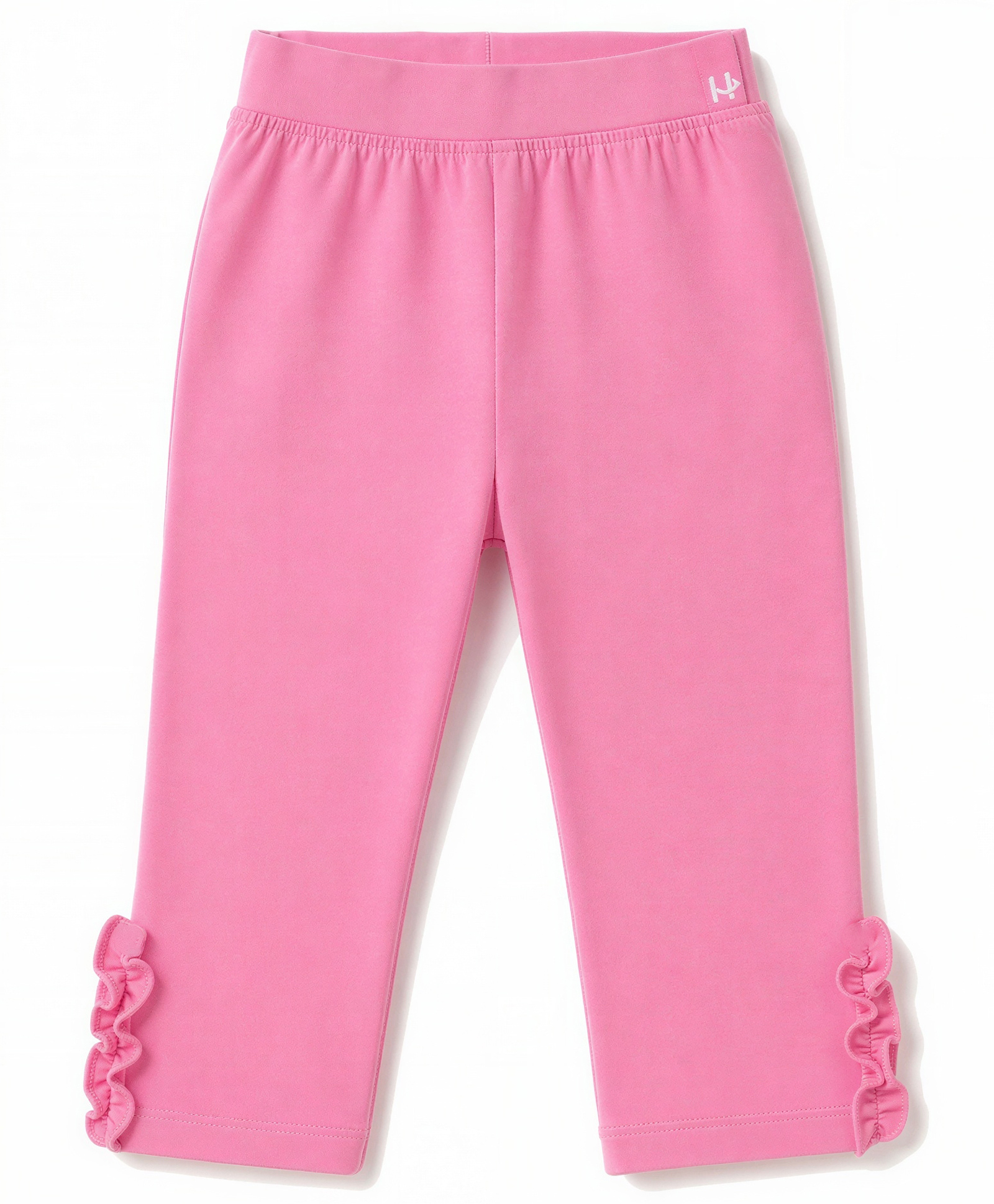 Honeyhap Premium Cotton Elastane Knit Solid Colour Three Fourth Leggings with Bio Finish-Sachet Pink-picture-15