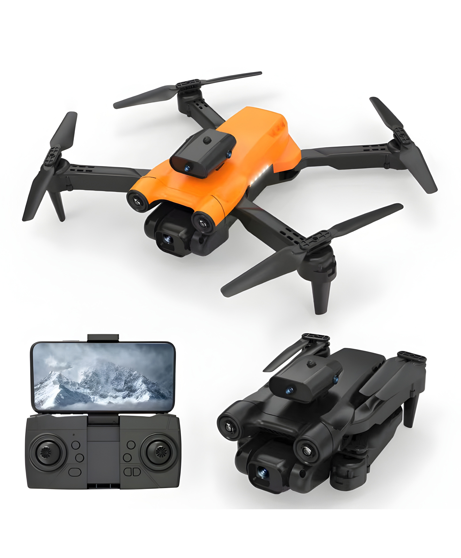 NEGOCIO New S17 Drone 4K hd Dual Camera Height Hold Wifi FPV Obstacle Avoidance Foldable RC Quadcopter Dron Toys for Kids - PACK OF 1 - COLOR MAY VARY-image-47