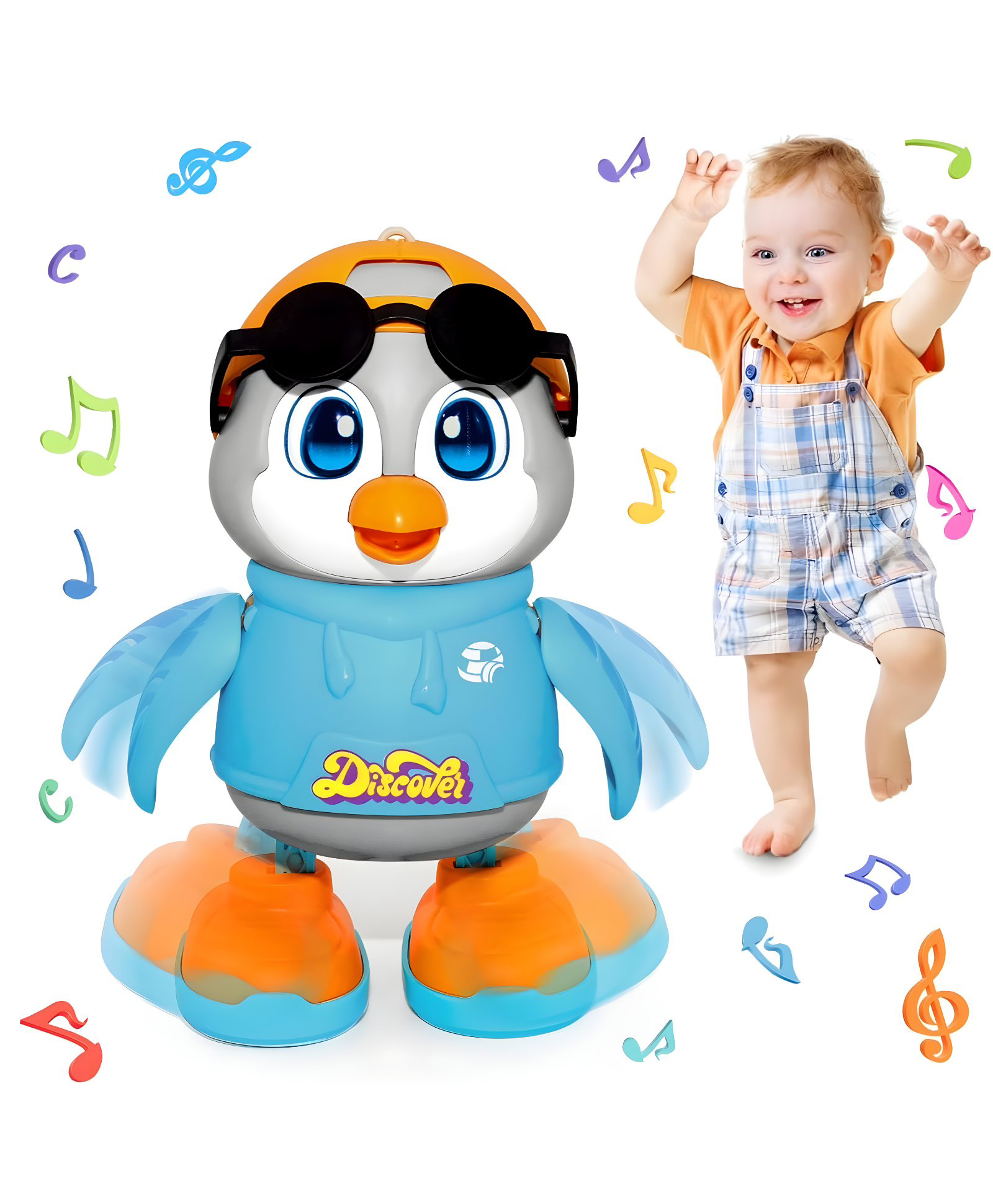 NEGOCIO Dancing Crawling Penguin with Music & Lights, Music Toys for Kids - PACK OF 1 - COLOR MAY VARY-image-12