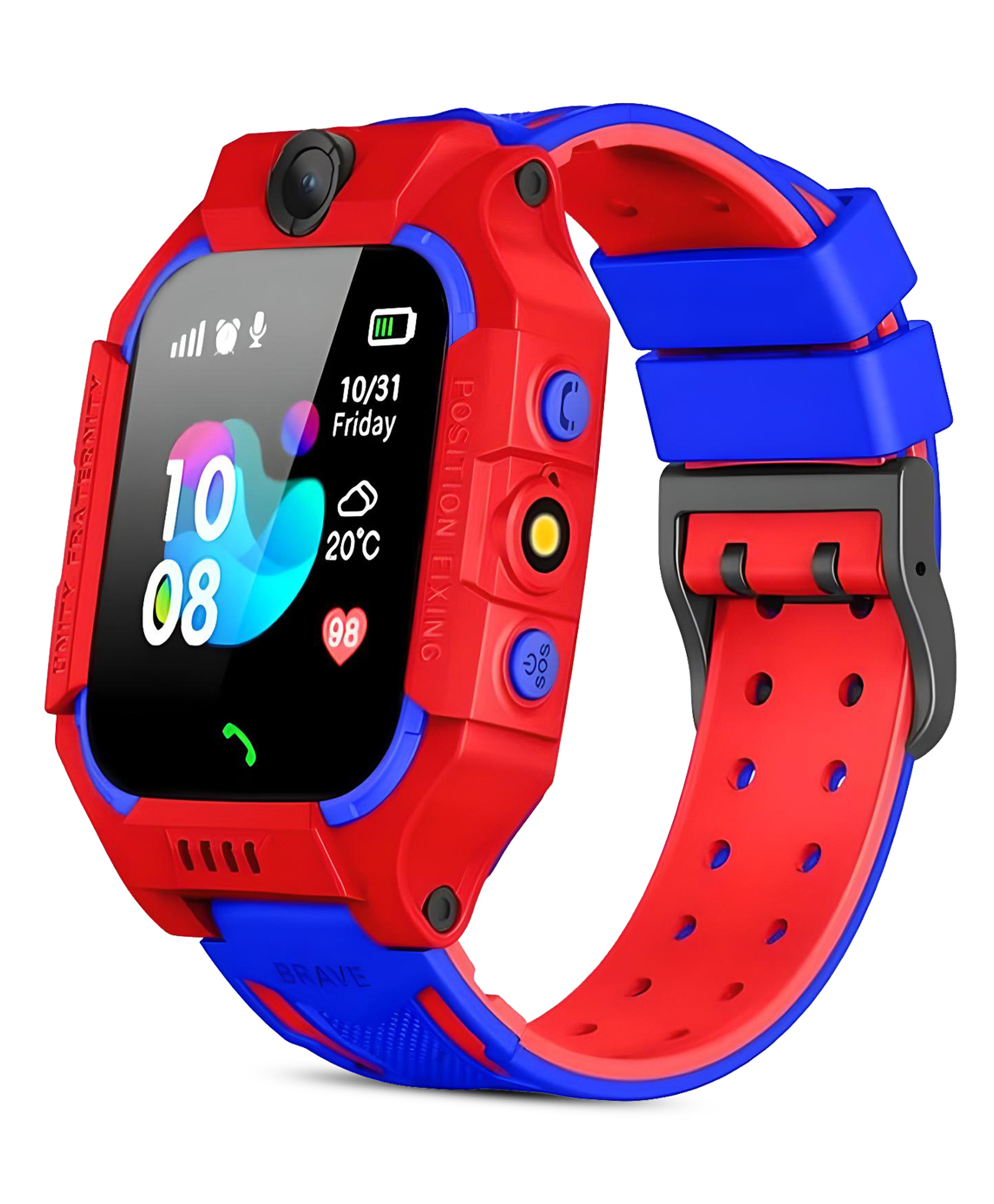 PunnkFunnk Q18 Kids Smart Watch, 2G/3G Connectivity, Two-Way Calling, Voice Calling, GPS Tracker, SOS Function, Camera & Water Rasistence, Smartwatch for Kids - Boys & Girls - (Red)-image-15