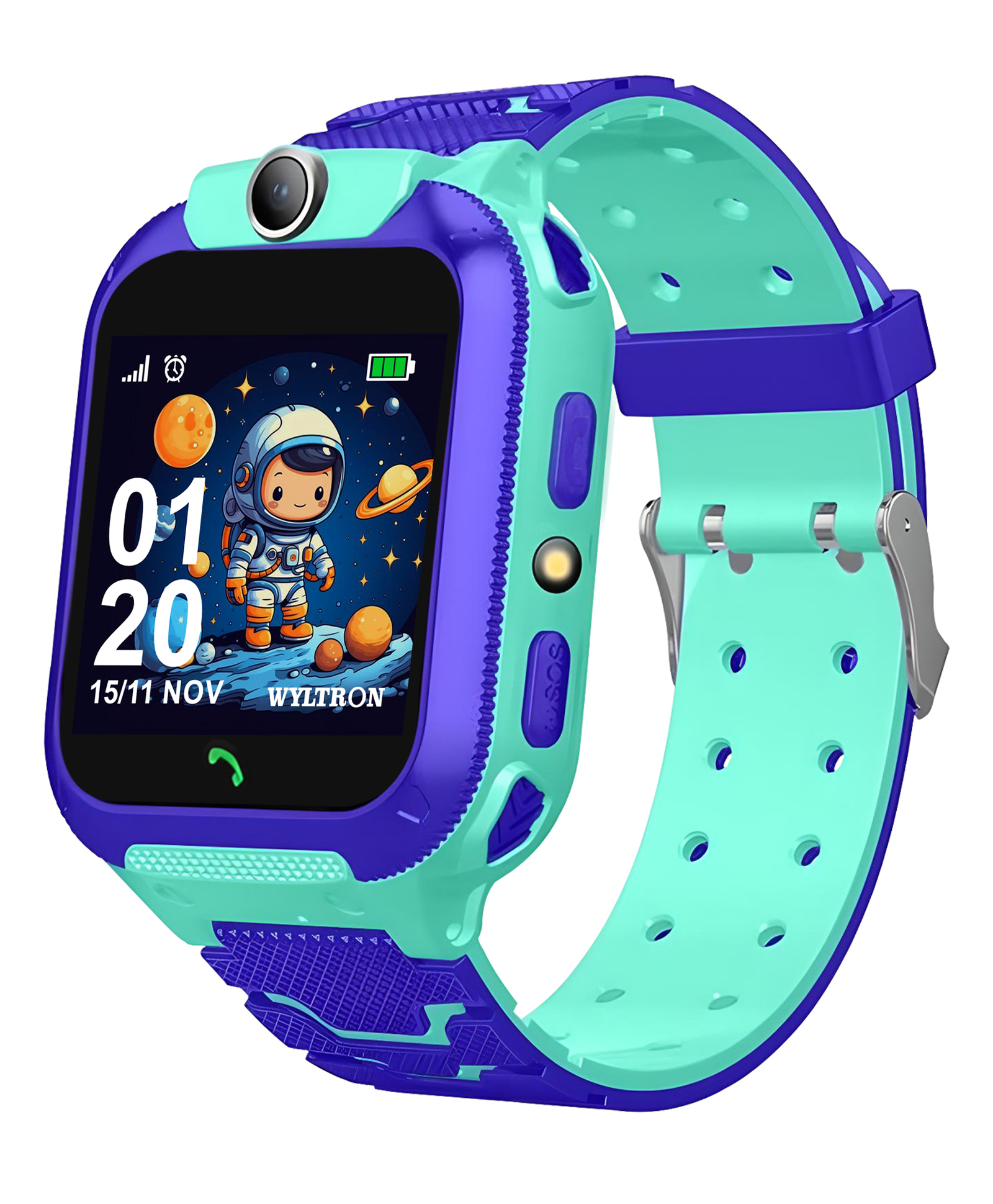 PunnkFunnk Q18 Kids Smart Watch, 2G/3G Connectivity, Two-Way Calling, Voice Calling, GPS Tracker, SOS Function, Camera & Water Rasistence, Smartwatch for Kids - Boys & Girls - (Blue)-image-6