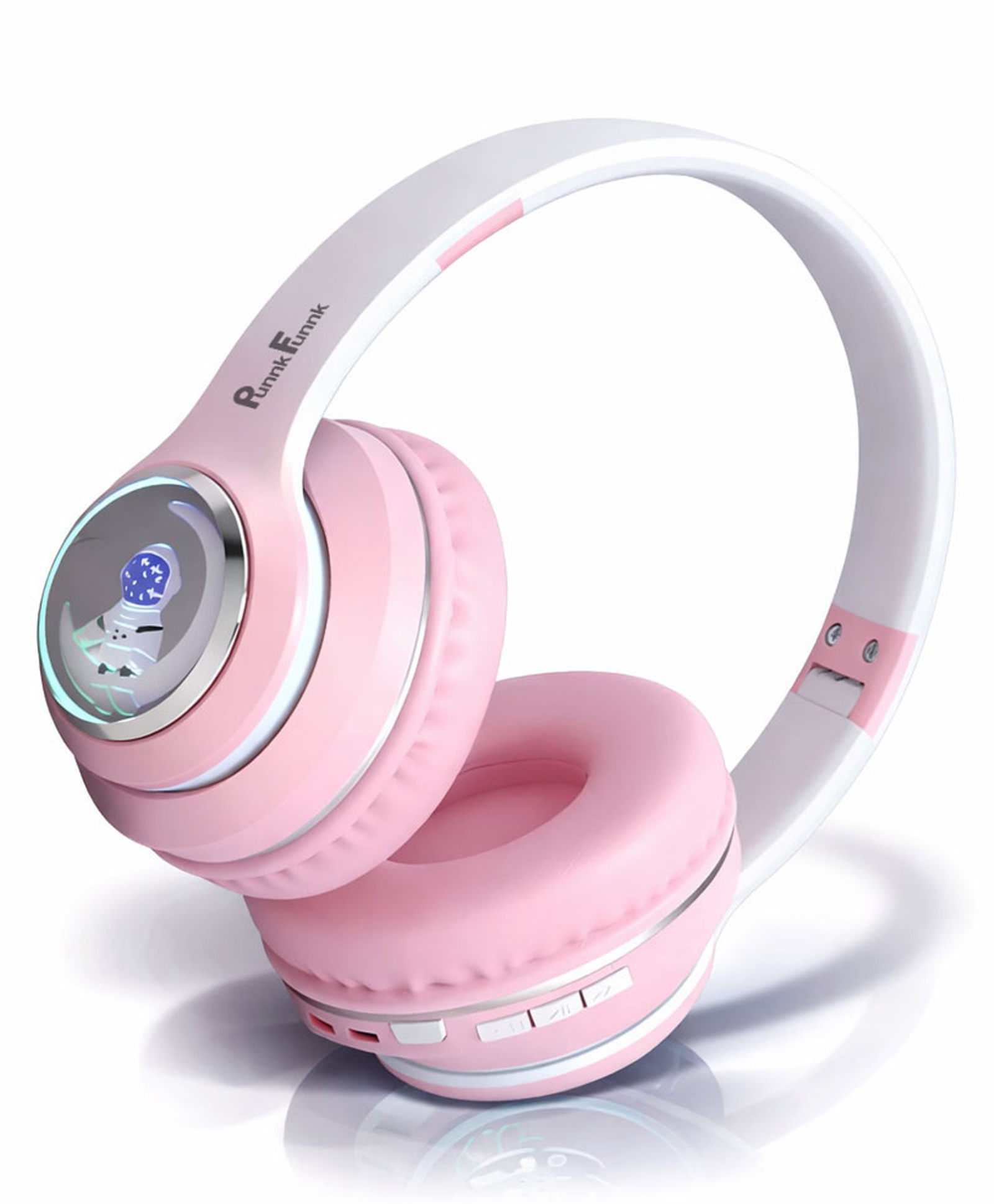 PunnkFunnk Astro Junior Wireless Bluetooth Headphones with BT 5.3, Noise Cancelling, Hi-Res Audio, 40mm Drivers, Deep Bass, Memory Foam Ear Cushions, Over-Ear Headset for Kids, Teens & Adults (Pink)-image-41