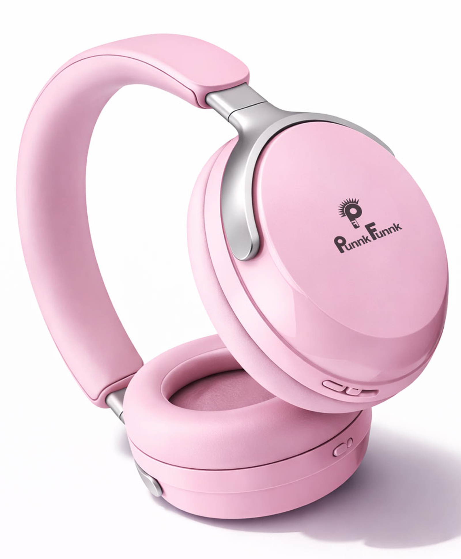 PunnkFunnk Bass Over-Ear Bluetooth Wireless Headphones with Deep Bass, 40mm Drivers, Built-in Mic, Foldable Design, Soft Cushioned Ear Cups, AUX & TF Support for Music, Gaming & Calls (Pink)-image-30