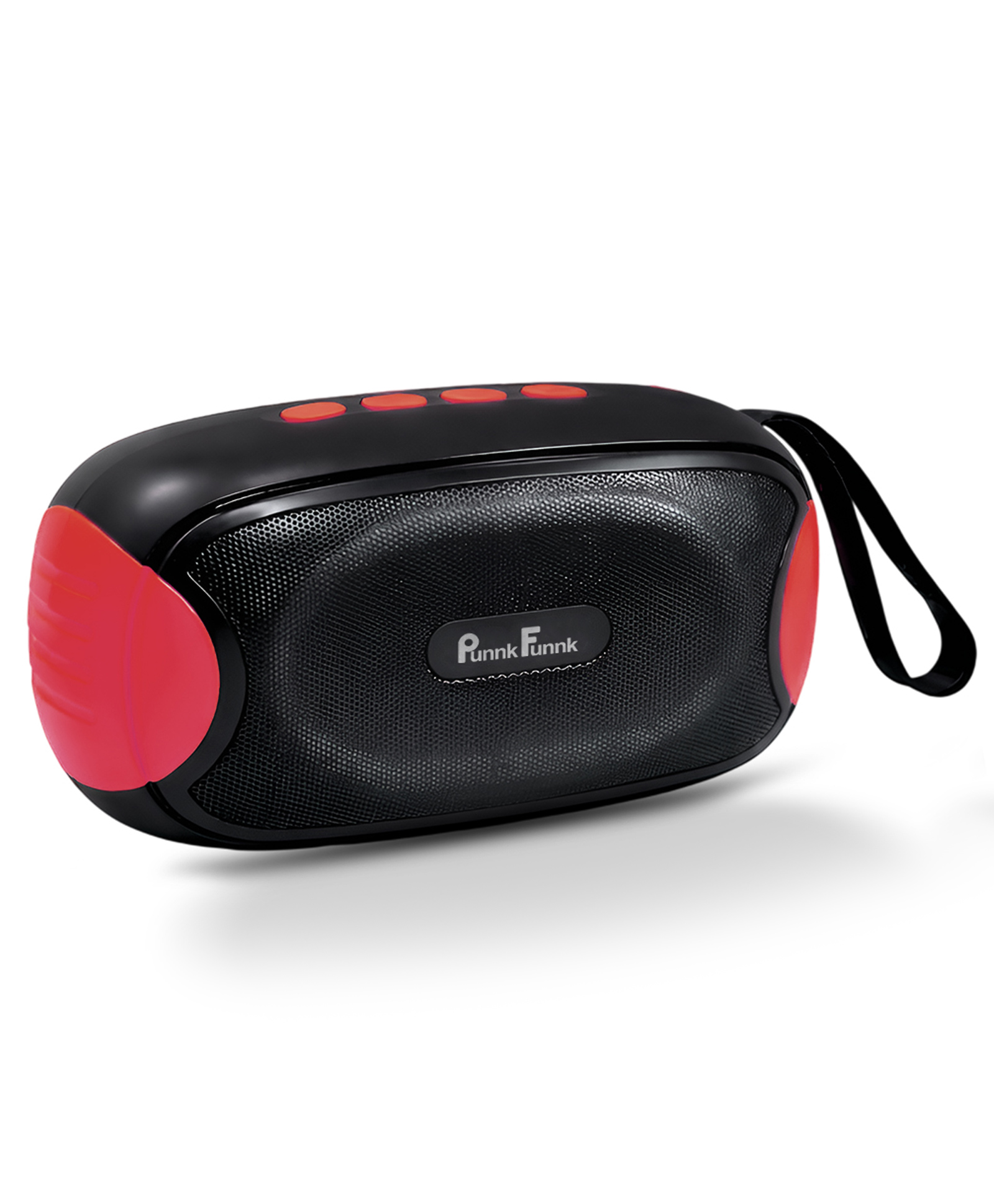 PunnkFunnk Bass One Bluetooth Speaker, Deep Bass Sound with RGB LED Lights, Rechargeable Battery Powered, Portable Wireless Party Speaker, TF Card/USB/AUX Support for Mobile Phone (Red)-image-41