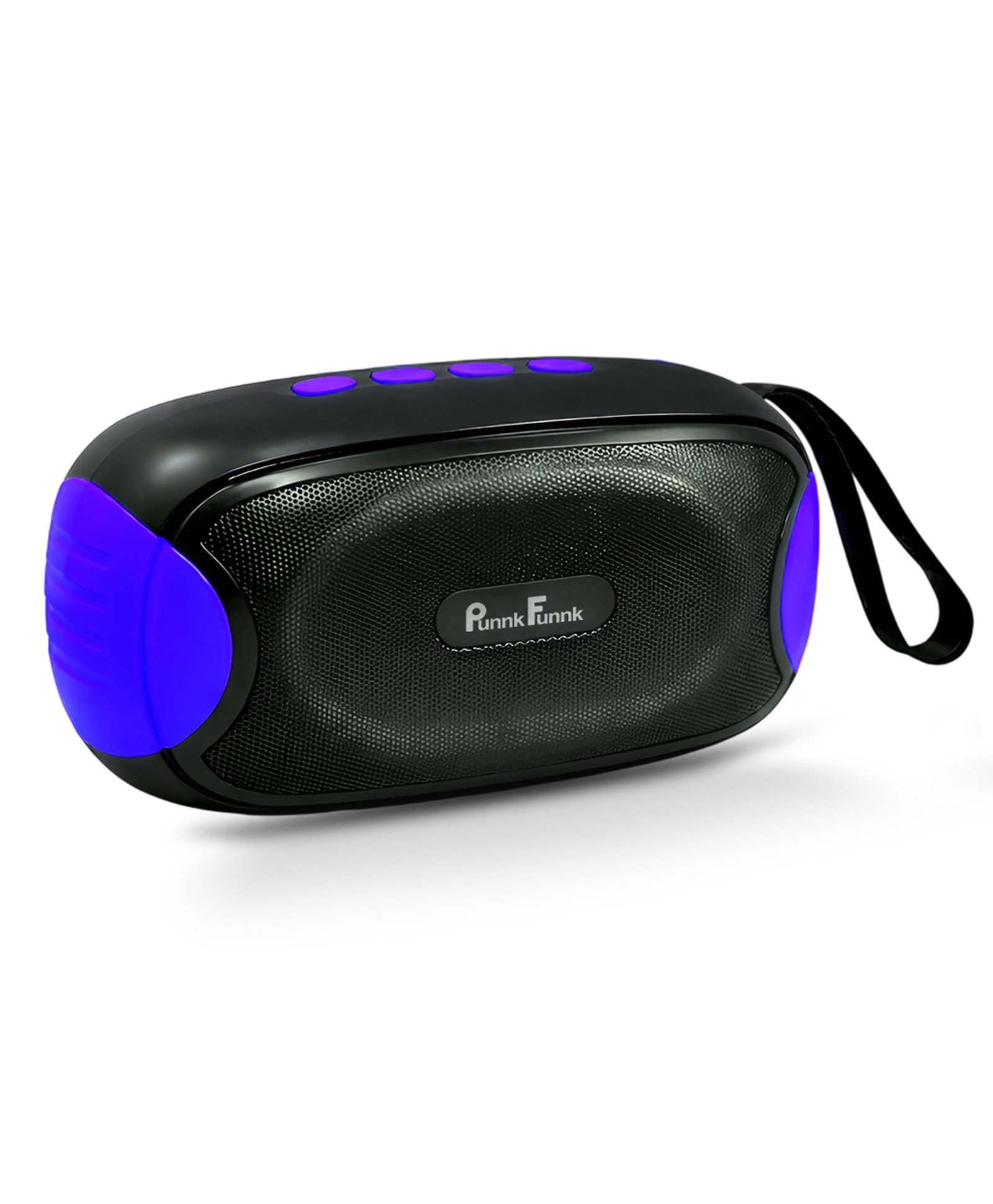PunnkFunnk Bass One Bluetooth Speaker, Deep Bass Sound with RGB LED Lights, Rechargeable Battery Powered, Portable Wireless Party Speaker, TF Card/USB/AUX Support for Mobile Phone (Blue)-image-48