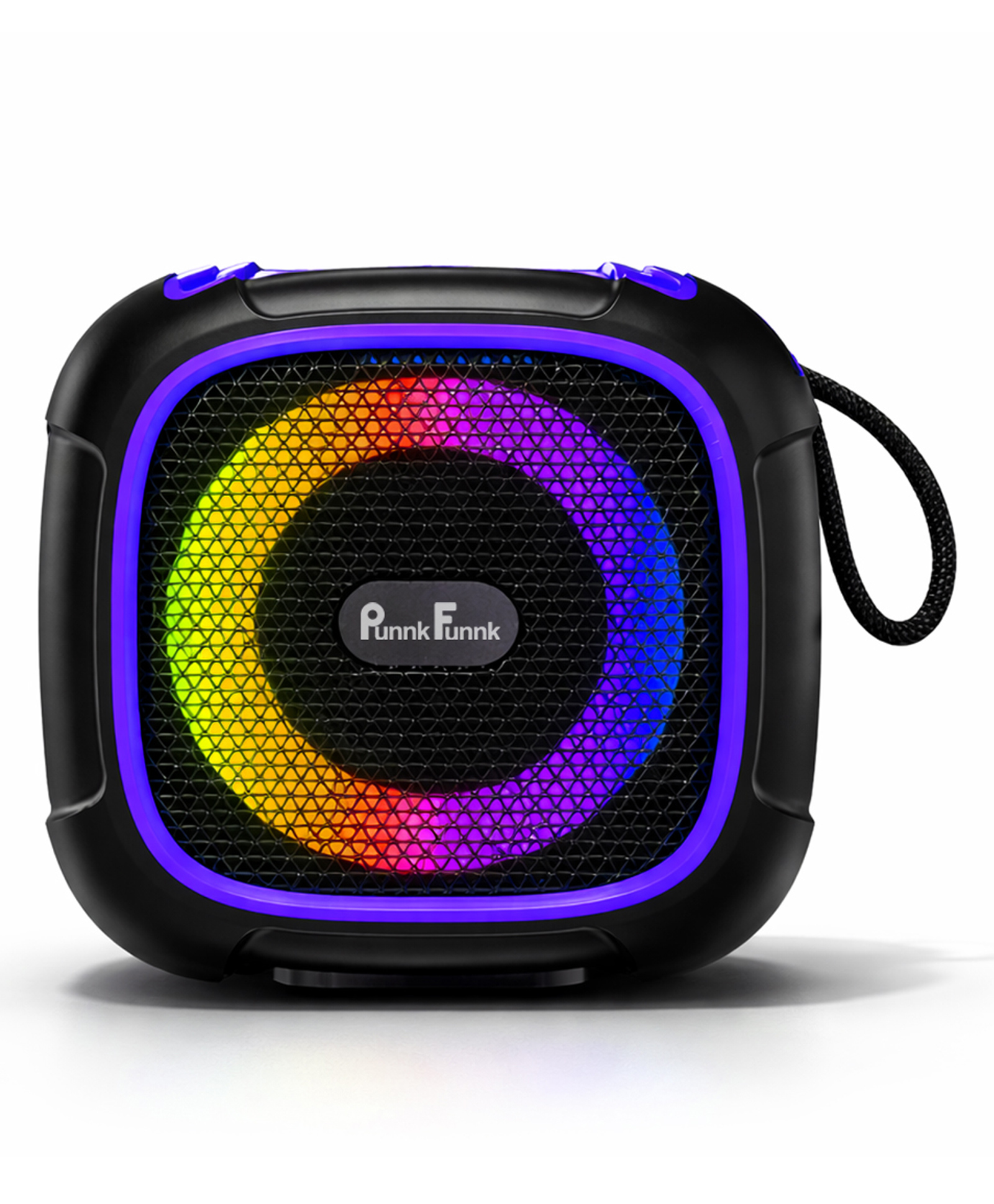 PunnkFunnk Beat Pro Bluetooth Speaker, Deep Bass Sound, RGB LED Lights, Portable Wireless Speaker, Rechargeable Battery Powered, TF Card/USB/AUX Support for Mobile Phones (Blue)-picture-14