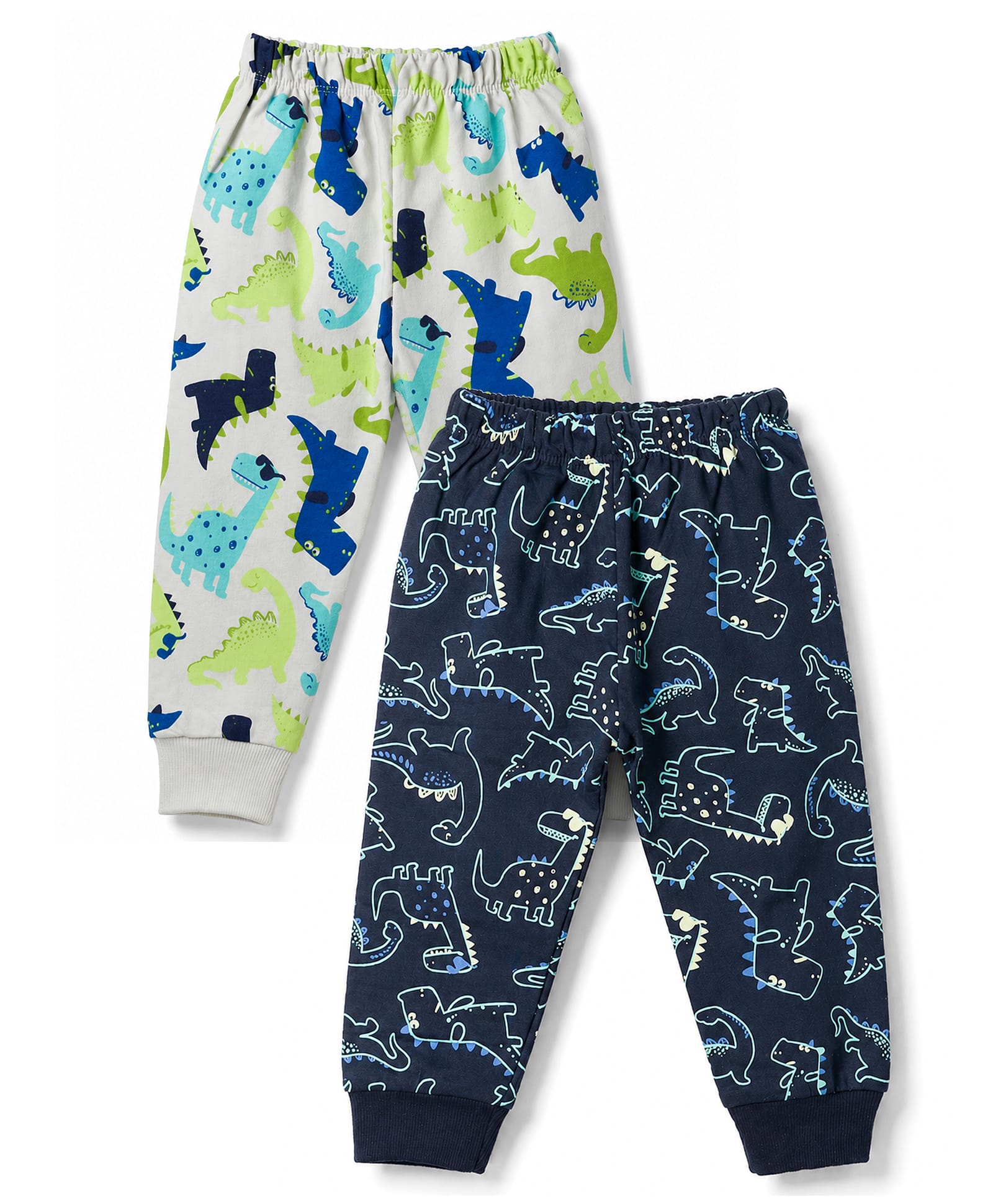 Simply Looper Knit Full Length Dino Printed Lounge Pants Pack of 3 - Multicolor-image-16