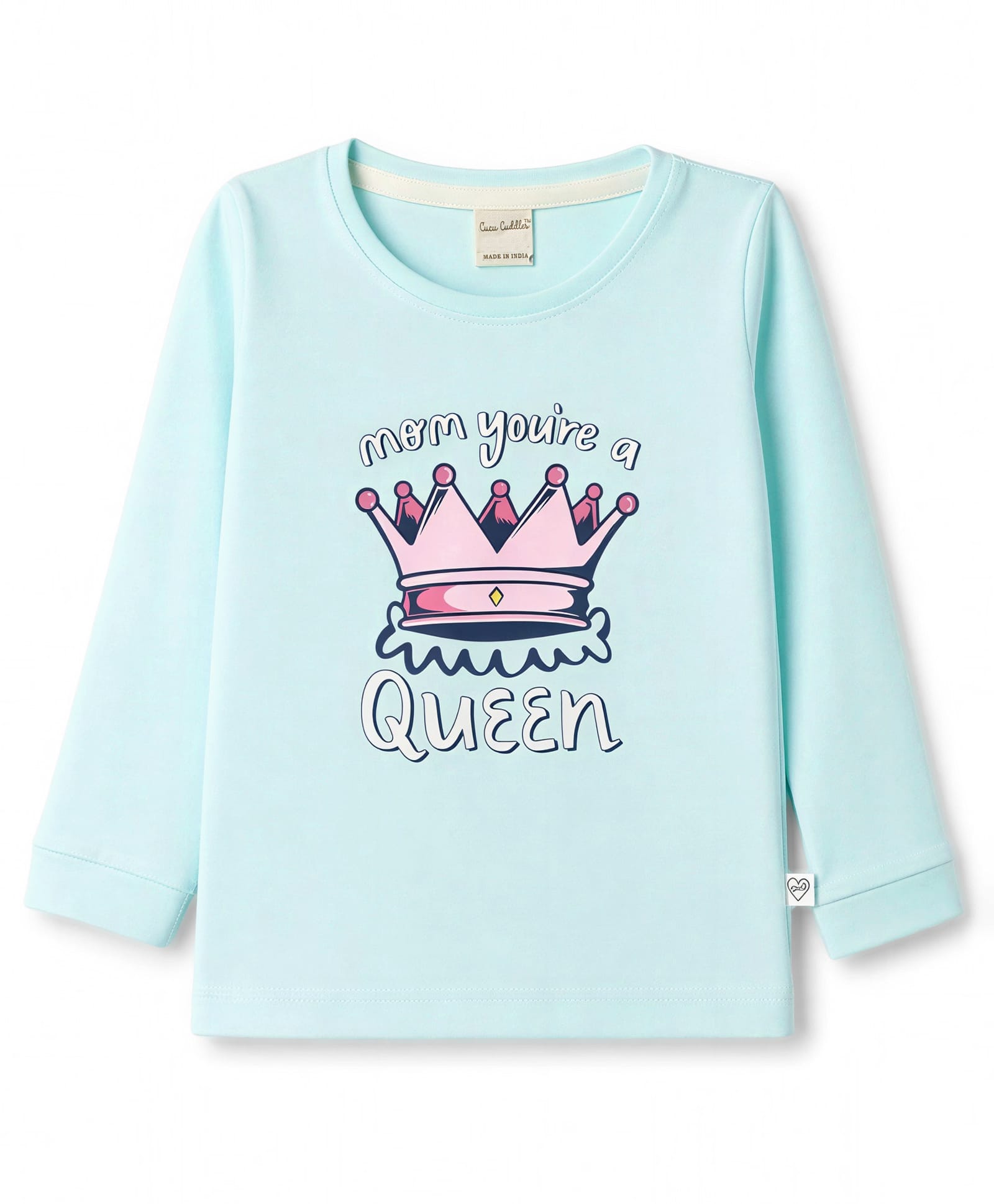 CUCUMBER Sinker Knit Full Sleeves Queen Printed T-Shirt - Sea Green-image-25