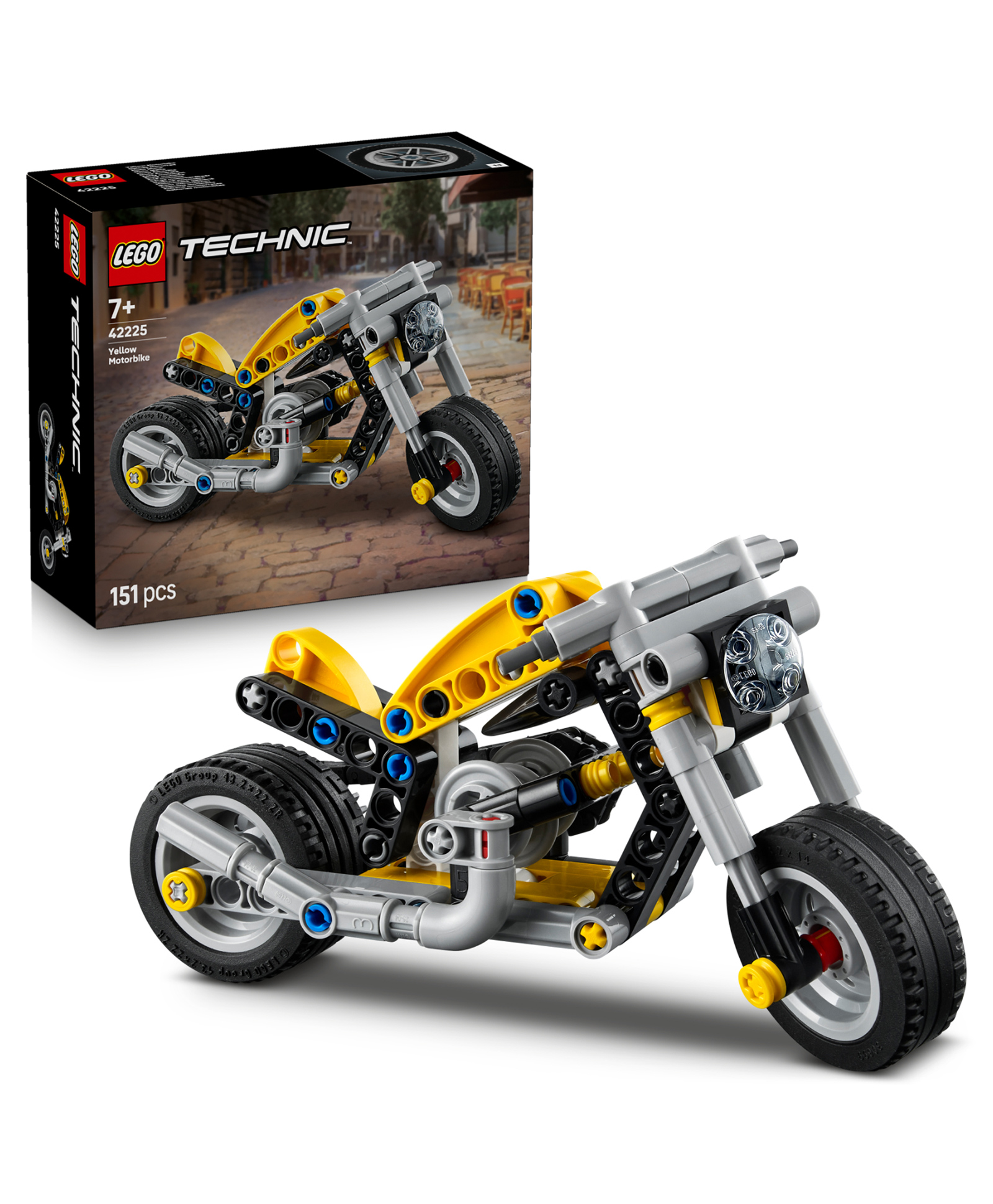 LEGO Technic Yellow Motorcycle Toy Building Set 151 Pieces-42225-picture-20