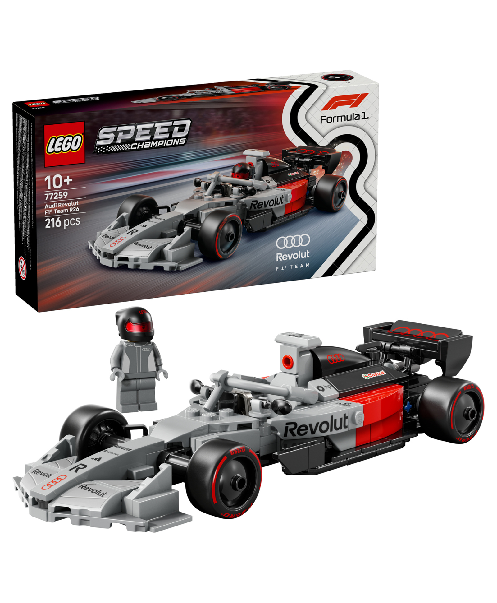 LEGO Speed Champions Audi Revolut F1 Team R26 Race Car 216 Pieces-77259-picture-10