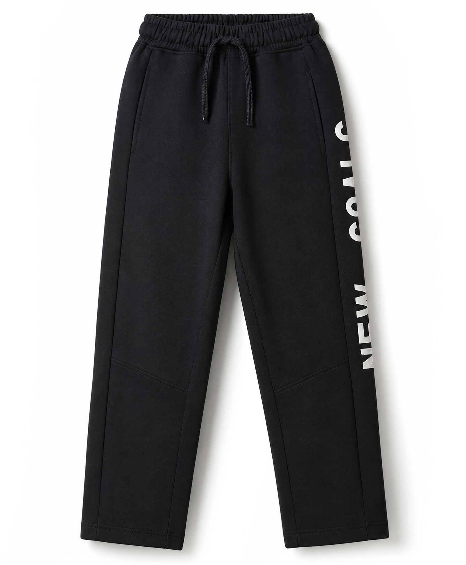 Pine Kids Cotton Knit Full Length Track Pants With Text Print - Dark Grey-picture-46