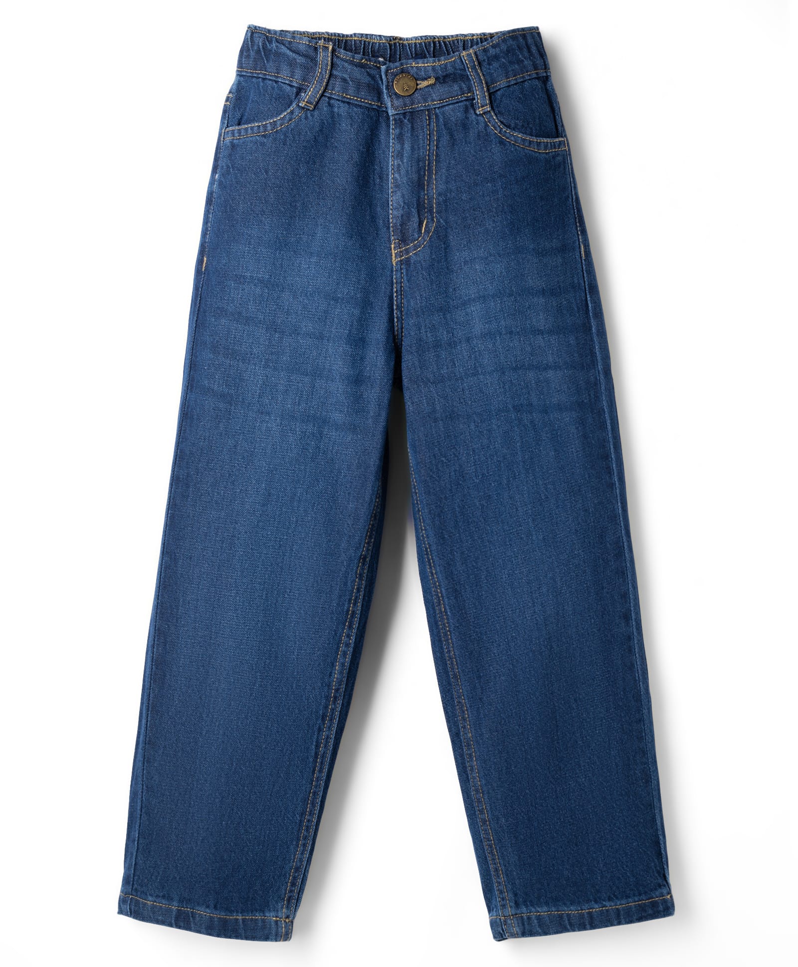 Pine Kids Denim Woven Full Length Washed Jeans - Navy Blue-picture-25