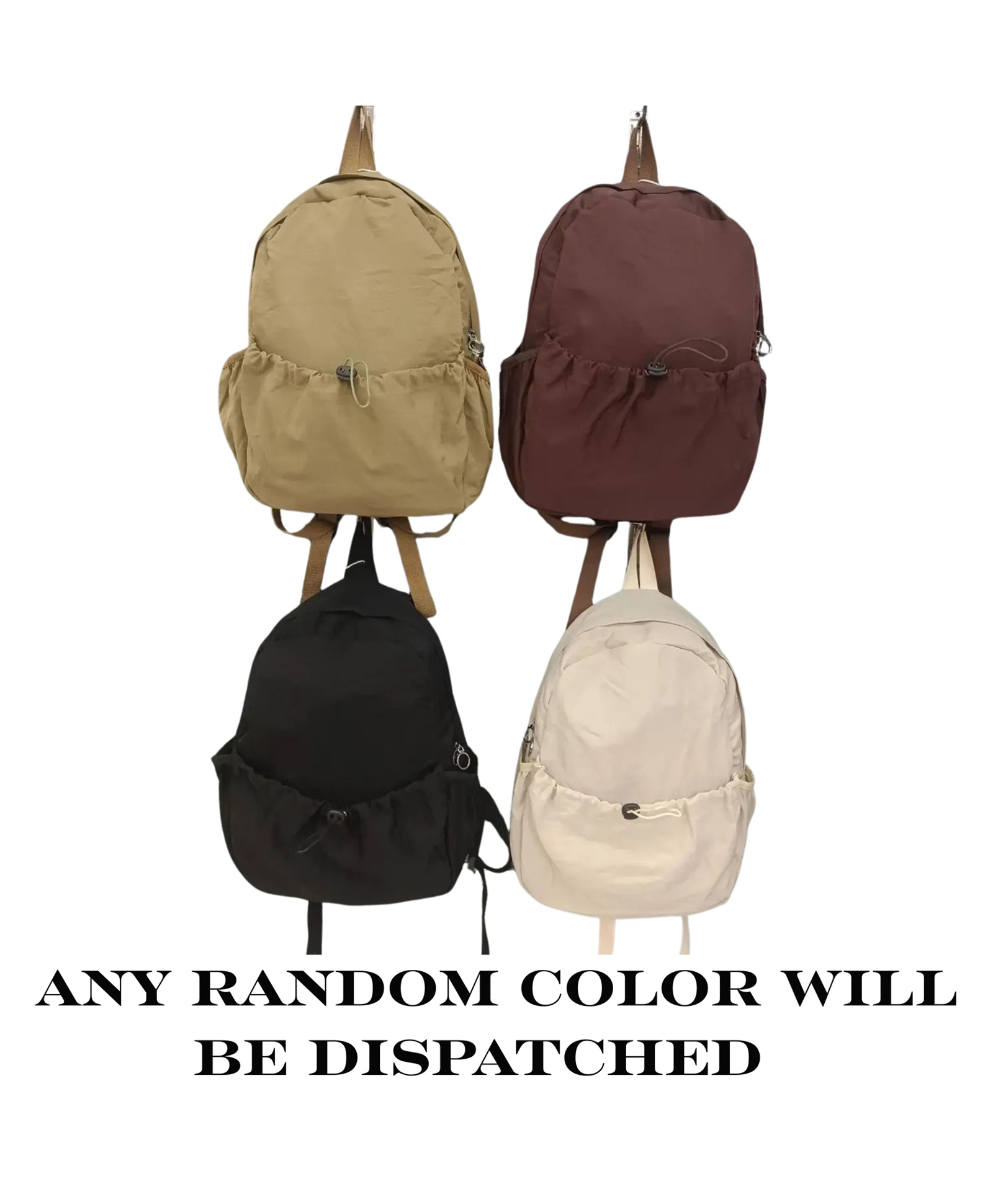 YAMAMA 16.9 Inches Casual Backpack, Men & Women Large Capacity Back Pack, Fashion Junior High School Student Pleat Bag, Korean Style Travel Backpack - Color May Vary-picture-17